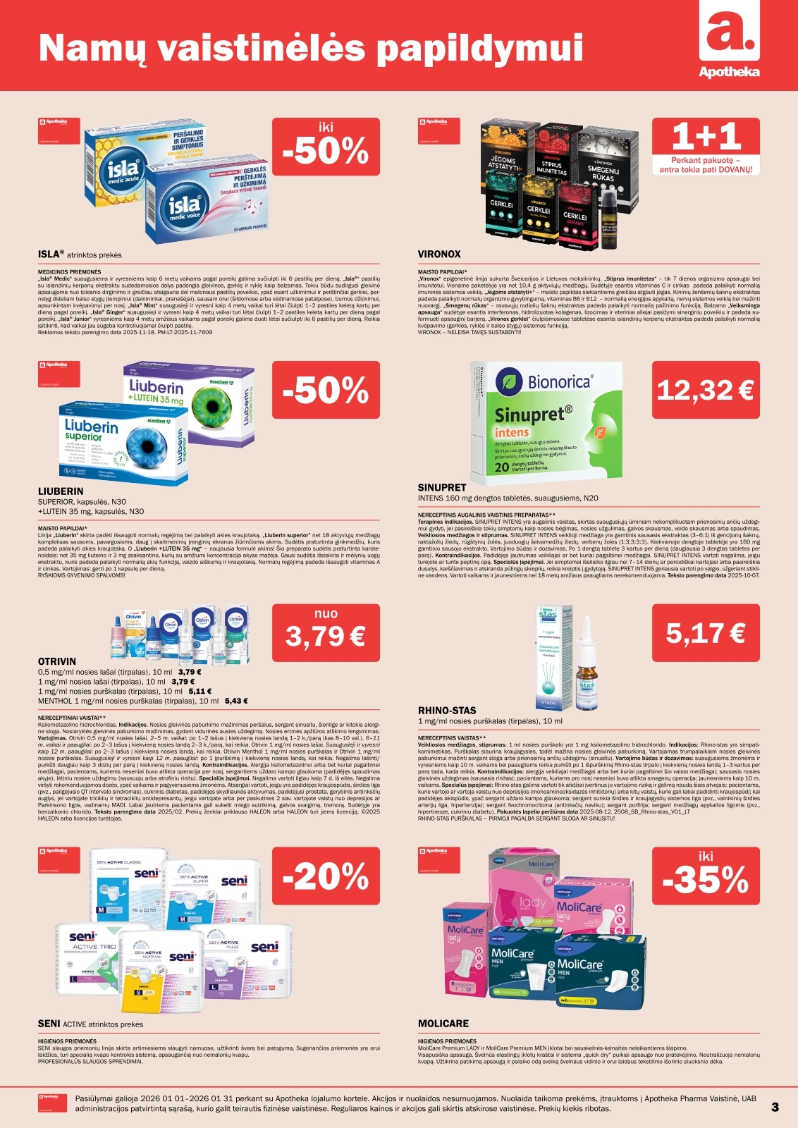 Apotheka akcijų leidinys – 6 psl.