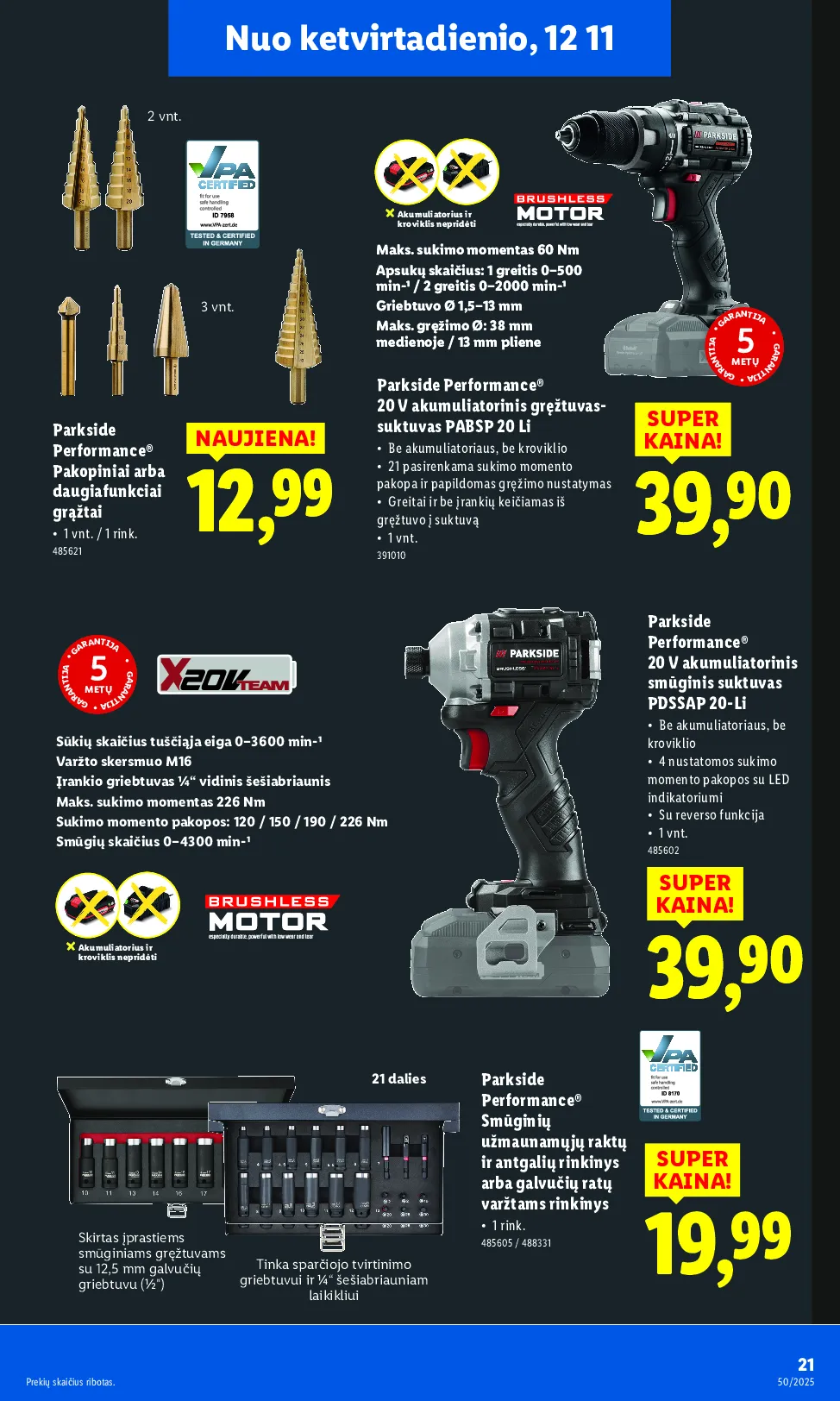 Lidl ne maisto prekių pasiūlymai – 21 psl.