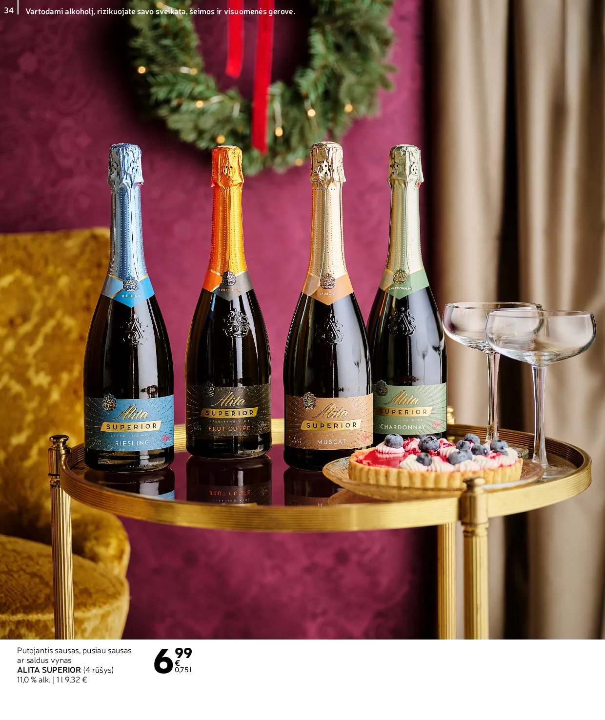 Rimi Žiemos ŠVENČIŲ alkoholinių gėrimų katalogas 2025 – 34 psl.