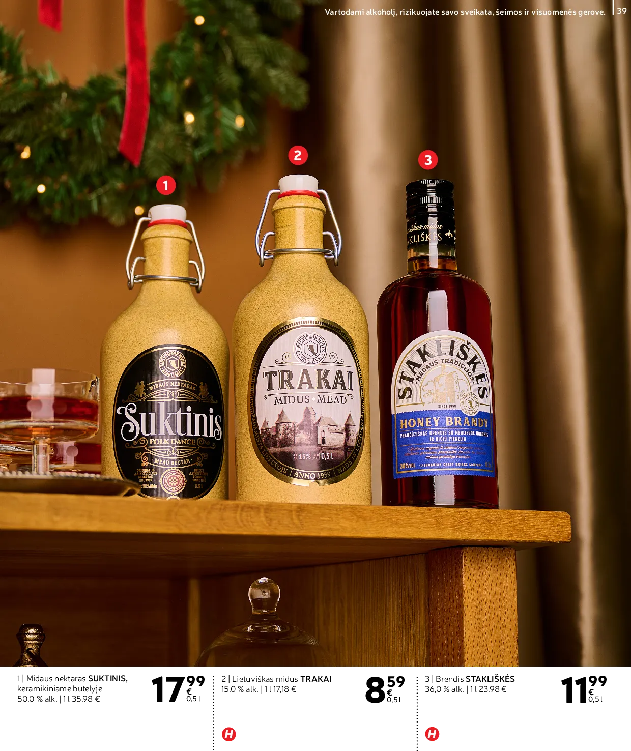 Rimi Žiemos ŠVENČIŲ alkoholinių gėrimų katalogas 2025 – 39 psl.