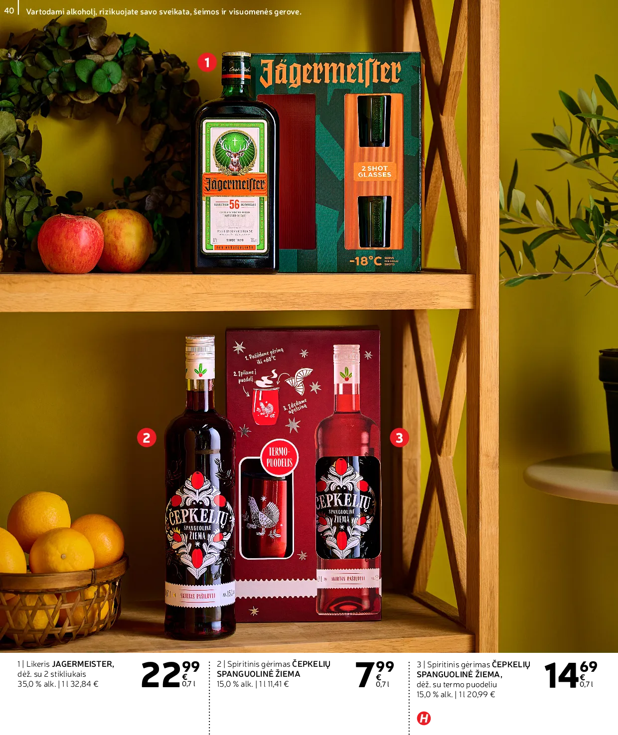Rimi Žiemos ŠVENČIŲ alkoholinių gėrimų katalogas 2025 – 40 psl.