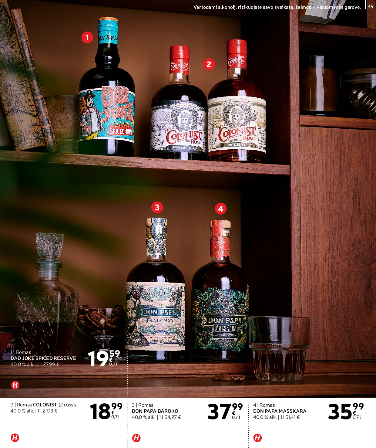 Rimi Žiemos ŠVENČIŲ alkoholinių gėrimų katalogas 2025 – 49 psl.