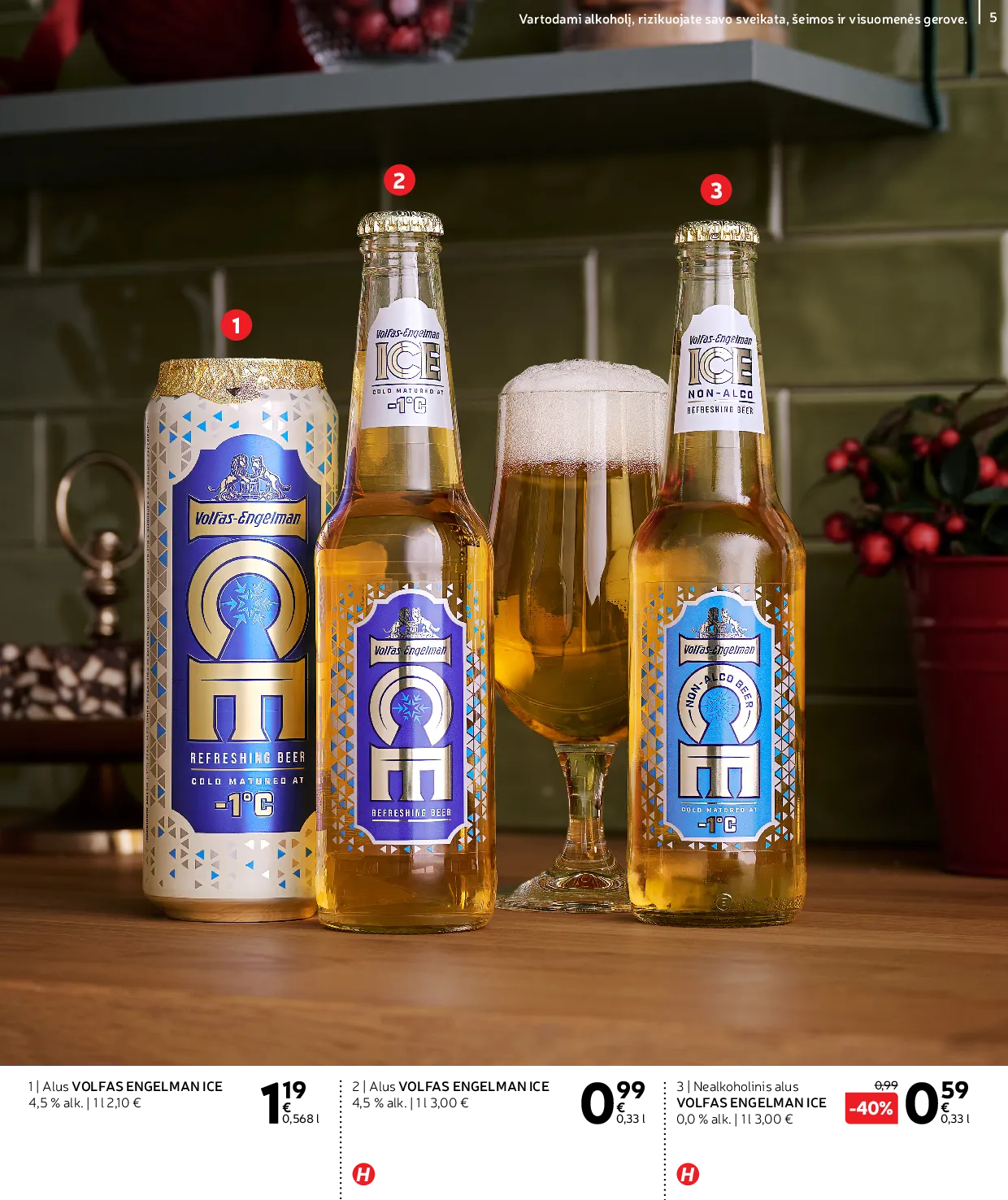 Rimi Žiemos ŠVENČIŲ alkoholinių gėrimų katalogas 2025 – 5 psl.