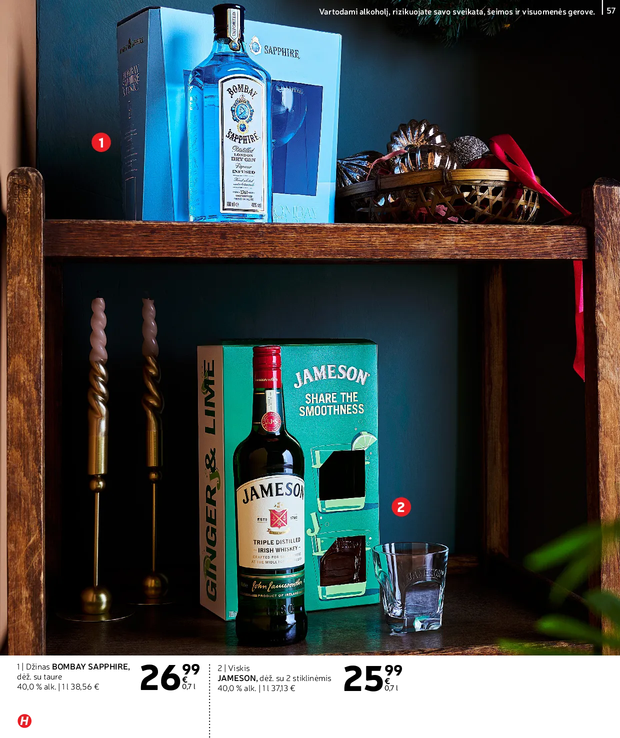 Rimi Žiemos ŠVENČIŲ alkoholinių gėrimų katalogas 2025 – 57 psl.