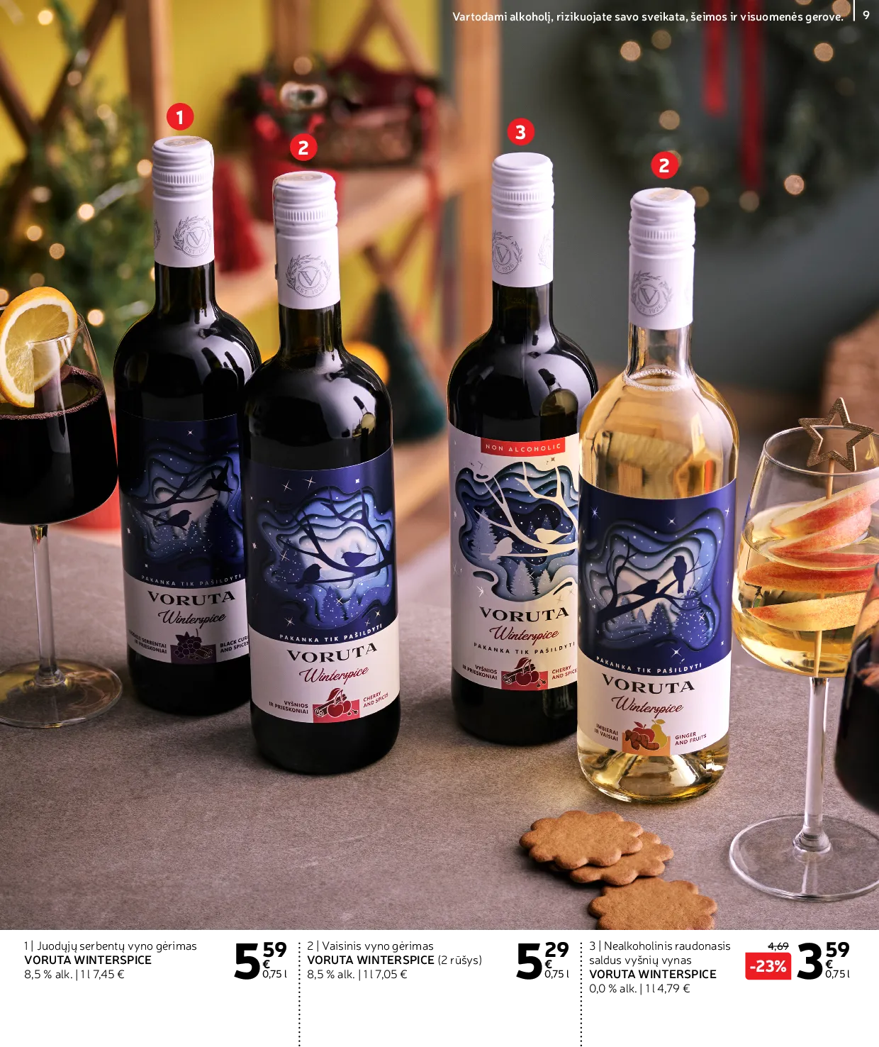 Rimi Žiemos ŠVENČIŲ alkoholinių gėrimų katalogas 2025 – 9 psl.
