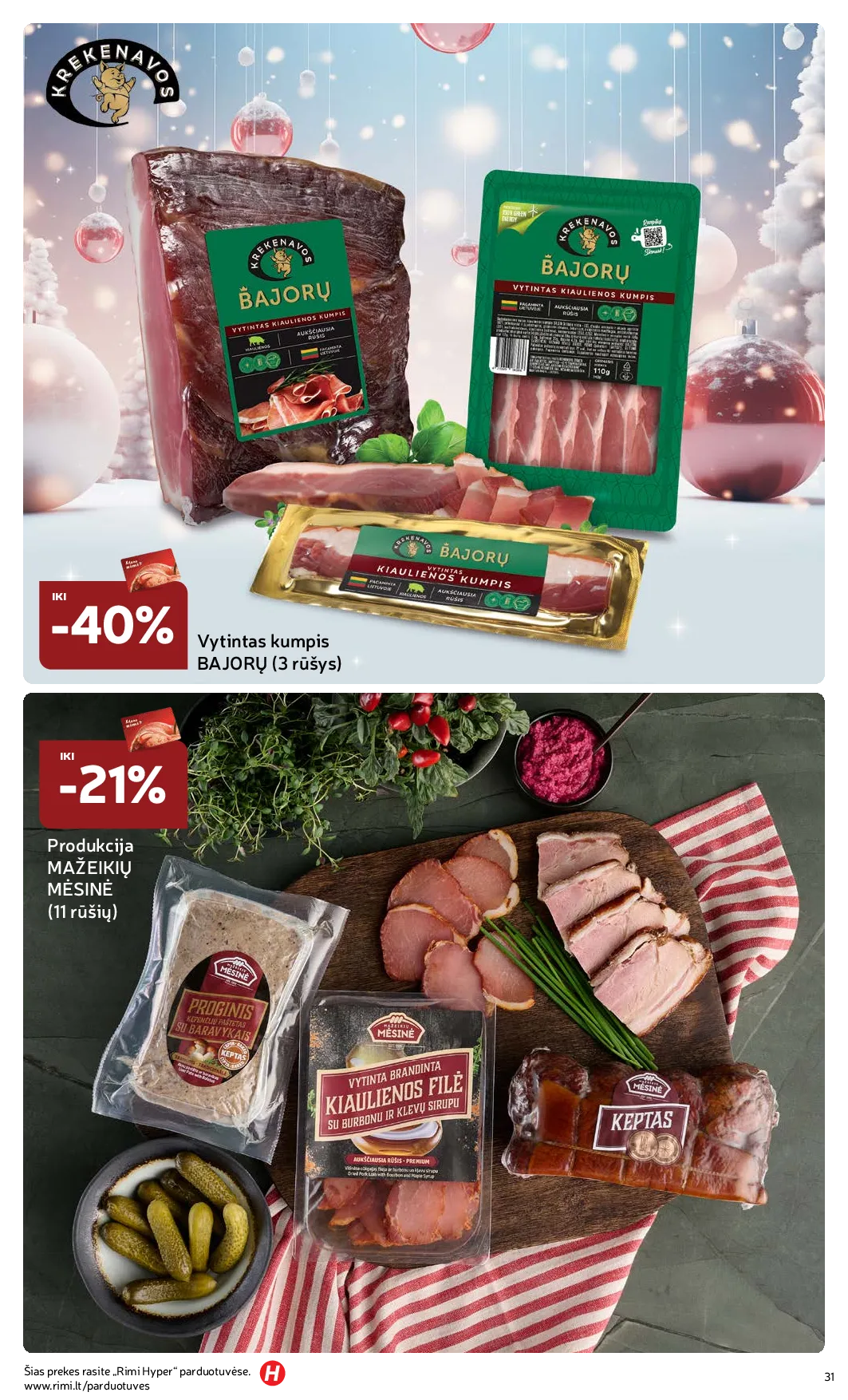 Rimi Žiemos ŠVENČIŲ maisto prekių katalogas 2025 – 31 psl.