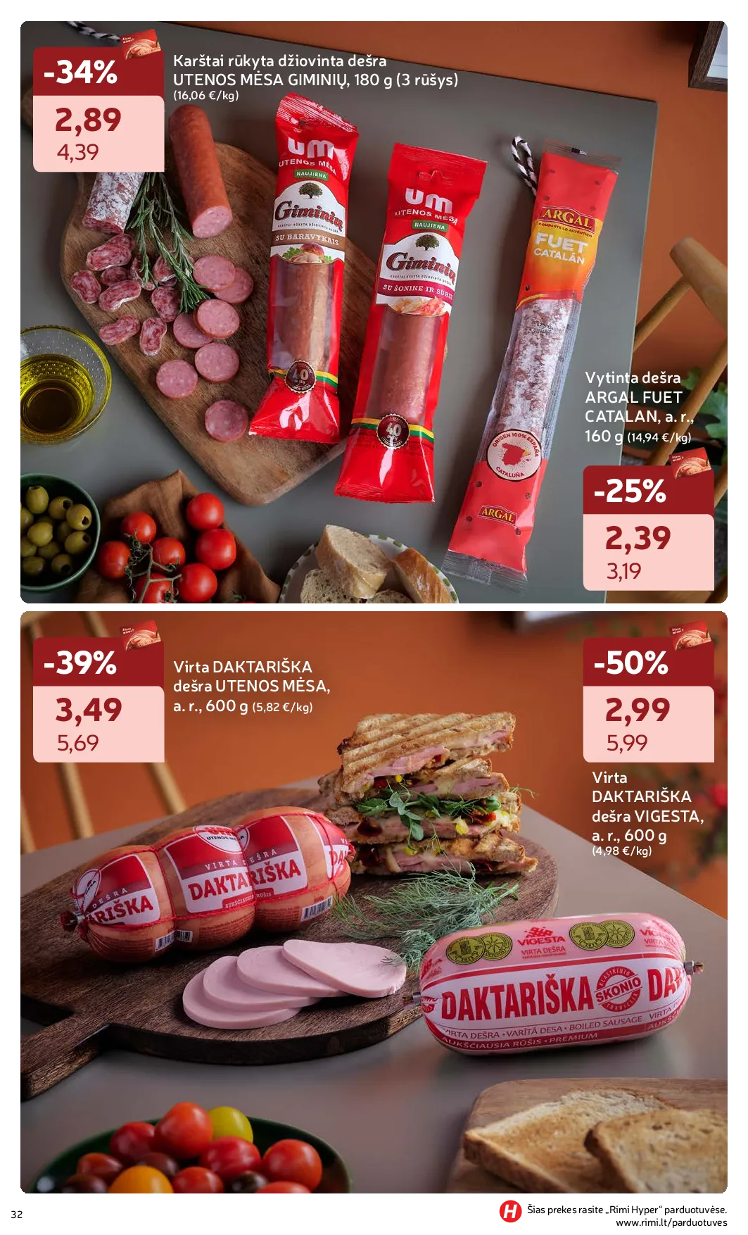 Rimi Žiemos ŠVENČIŲ maisto prekių katalogas 2025 – 32 psl.