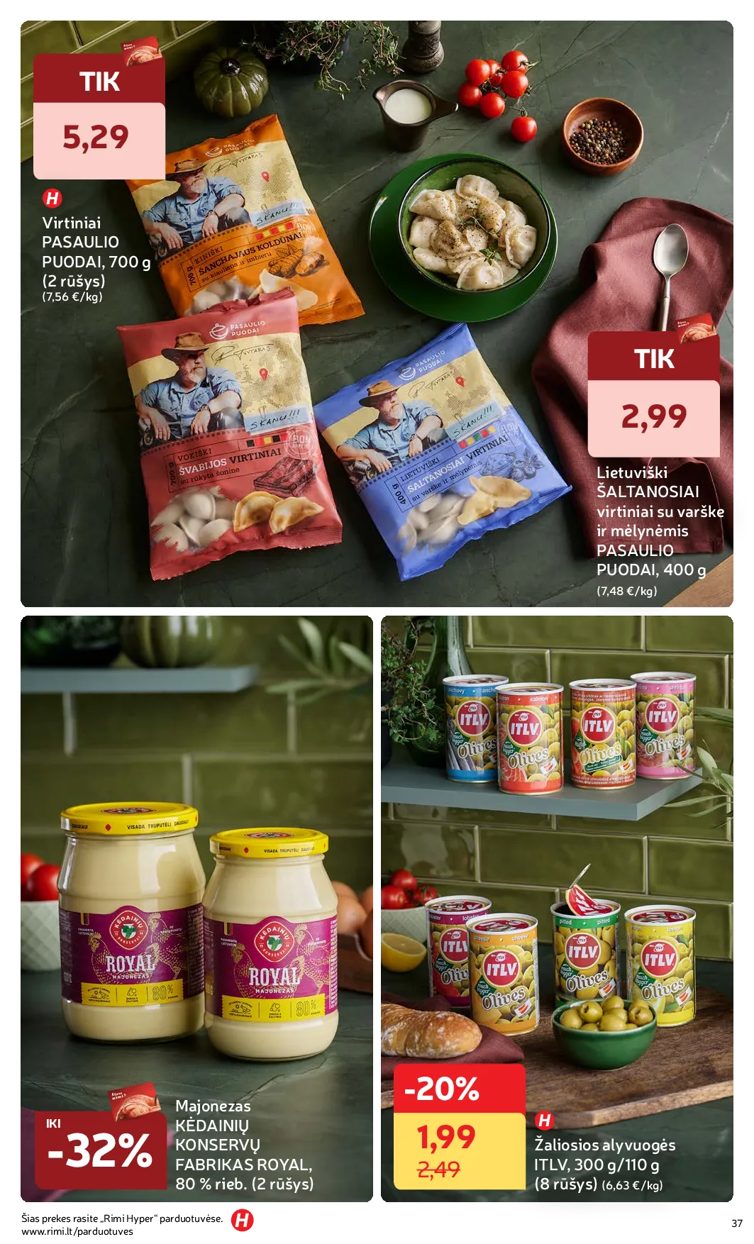 Rimi Žiemos ŠVENČIŲ maisto prekių katalogas 2025 – 37 psl.