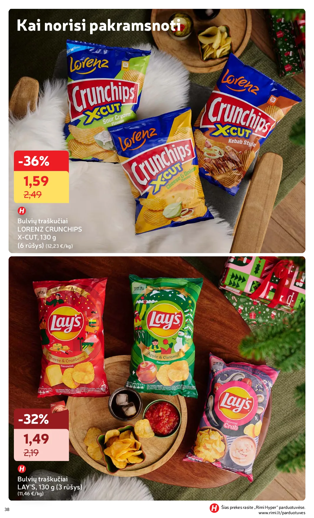 Rimi Žiemos ŠVENČIŲ maisto prekių katalogas 2025 – 38 psl.