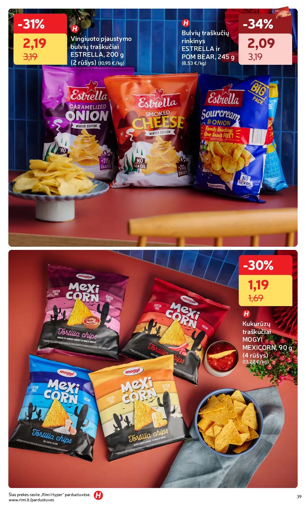 Rimi Žiemos ŠVENČIŲ maisto prekių katalogas 2025 – 39 psl.