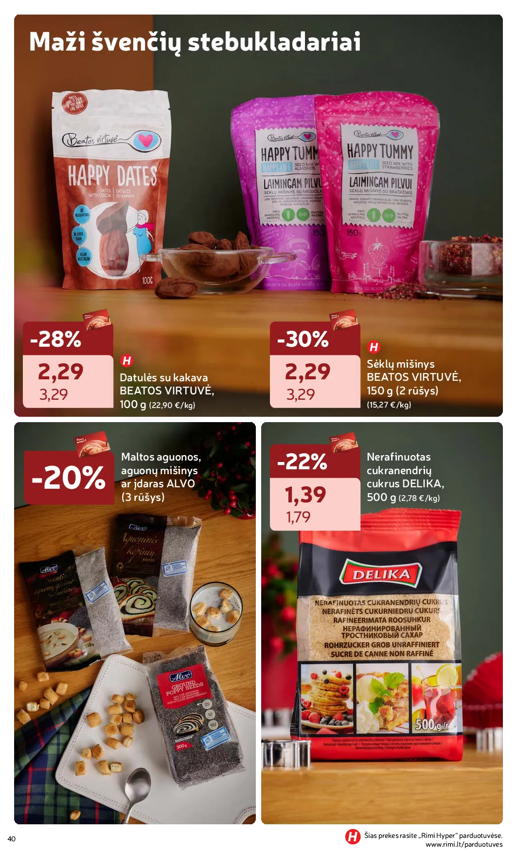 Rimi Žiemos ŠVENČIŲ maisto prekių katalogas 2025 – 40 psl.