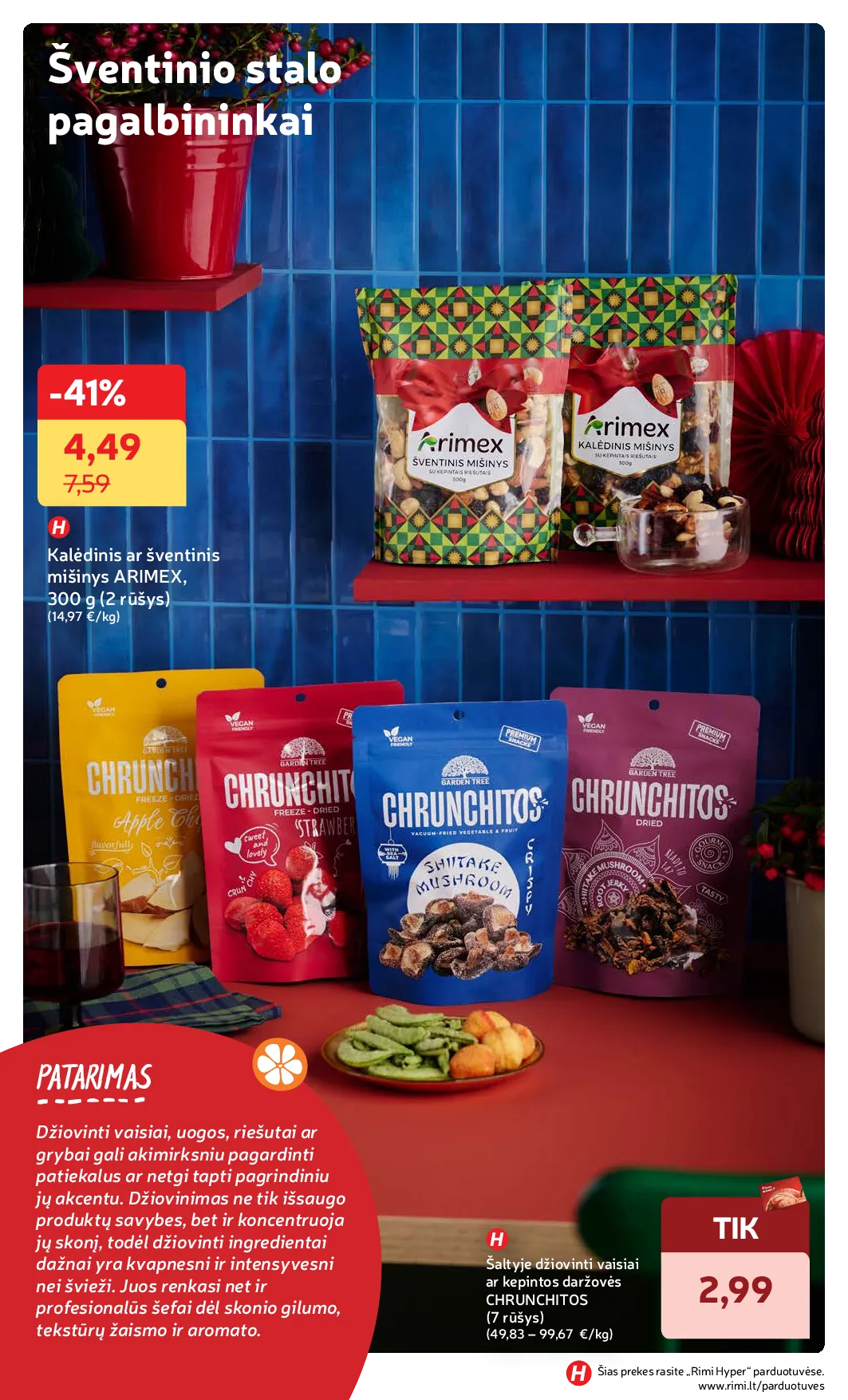 Rimi Žiemos ŠVENČIŲ maisto prekių katalogas 2025 – 46 psl.