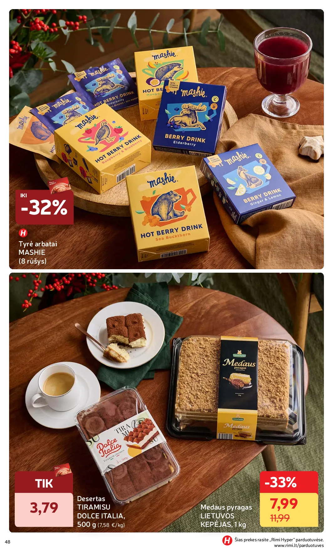 Rimi Žiemos ŠVENČIŲ maisto prekių katalogas 2025 – 48 psl.