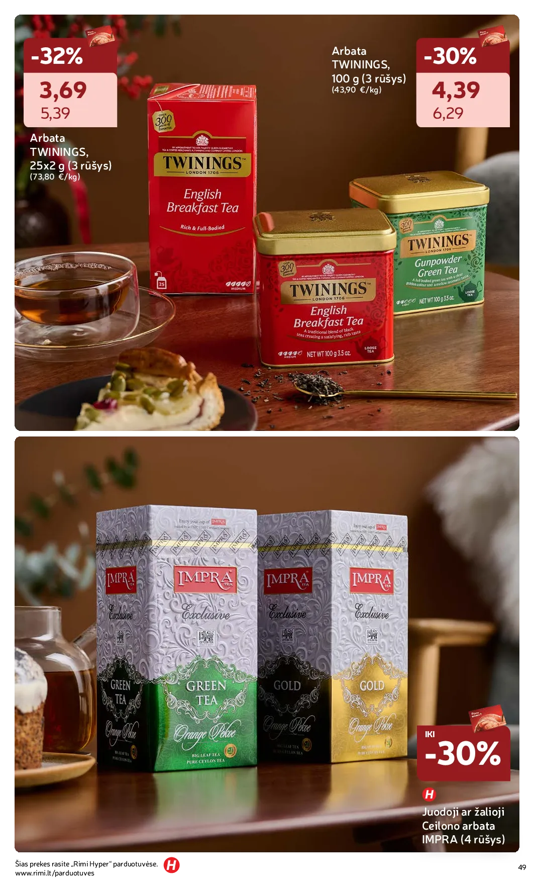 Rimi Žiemos ŠVENČIŲ maisto prekių katalogas 2025 – 49 psl.