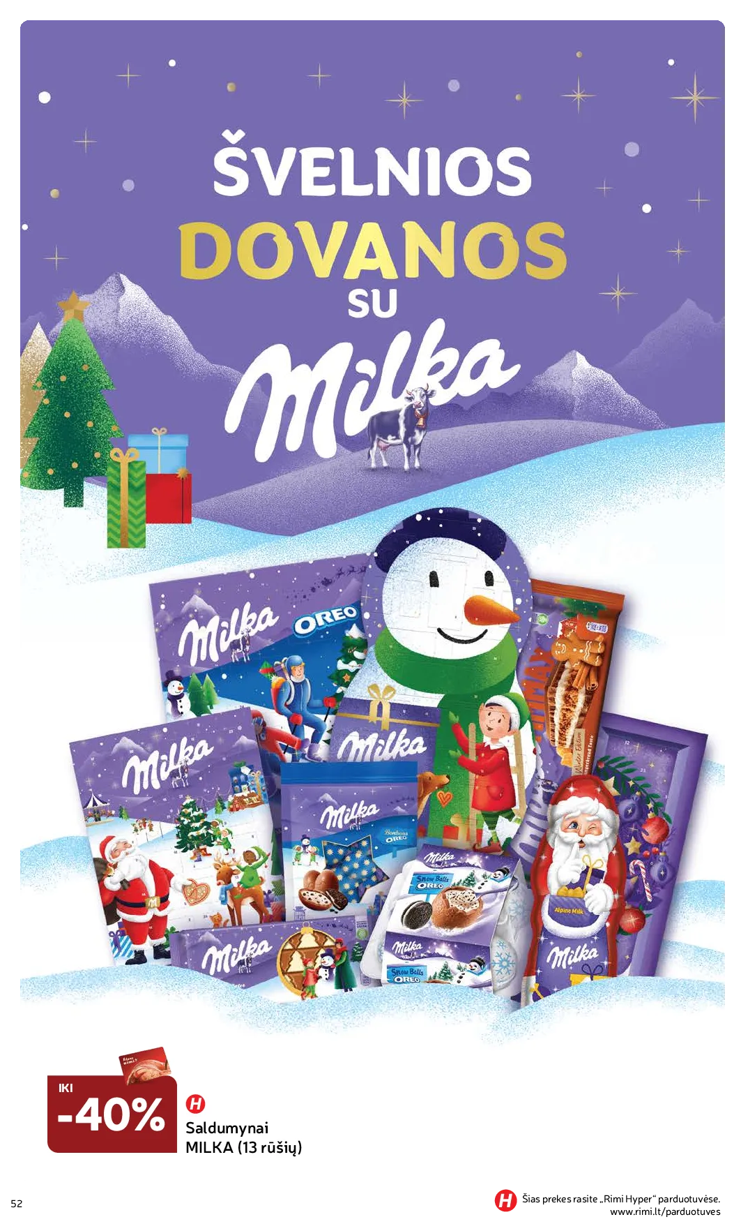 Rimi Žiemos ŠVENČIŲ maisto prekių katalogas 2025 – 52 psl.