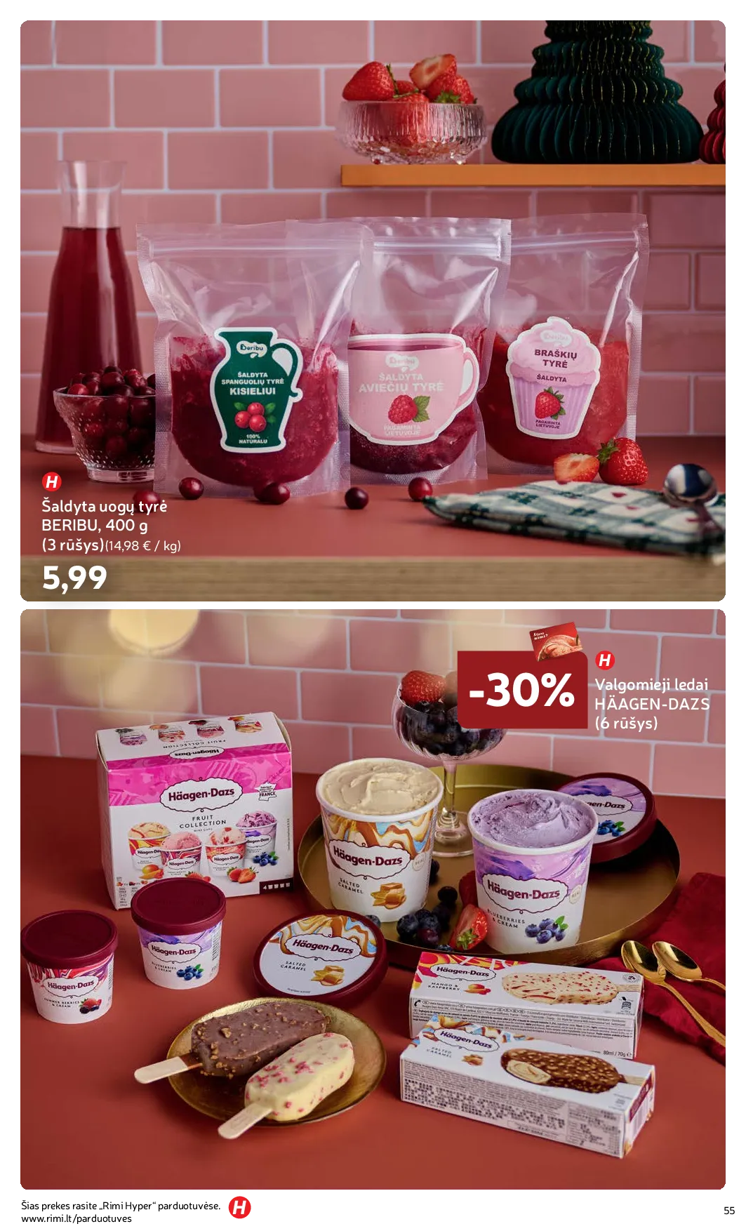 Rimi Žiemos ŠVENČIŲ maisto prekių katalogas 2025 – 55 psl.