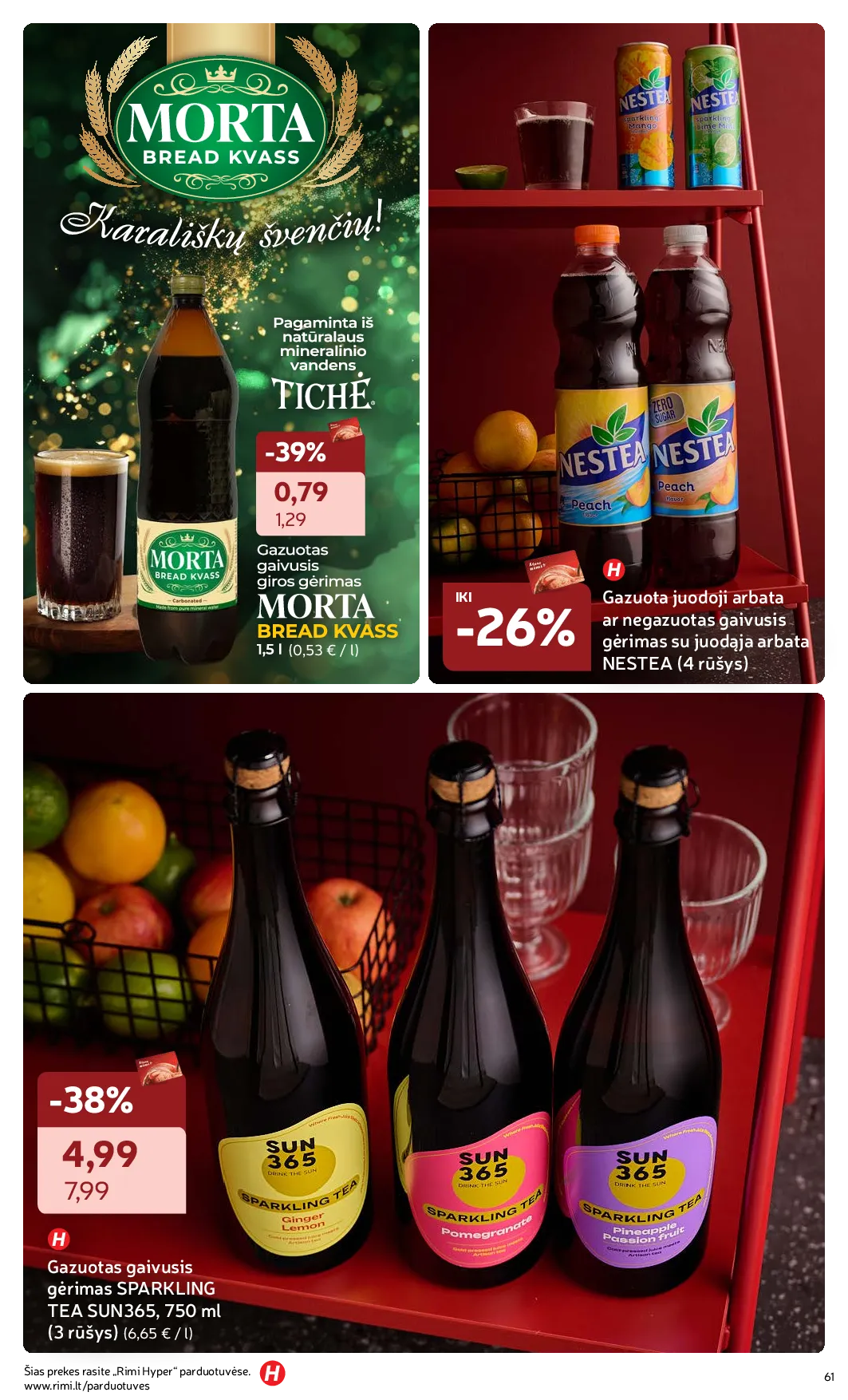 Rimi Žiemos ŠVENČIŲ maisto prekių katalogas 2025 – 61 psl.