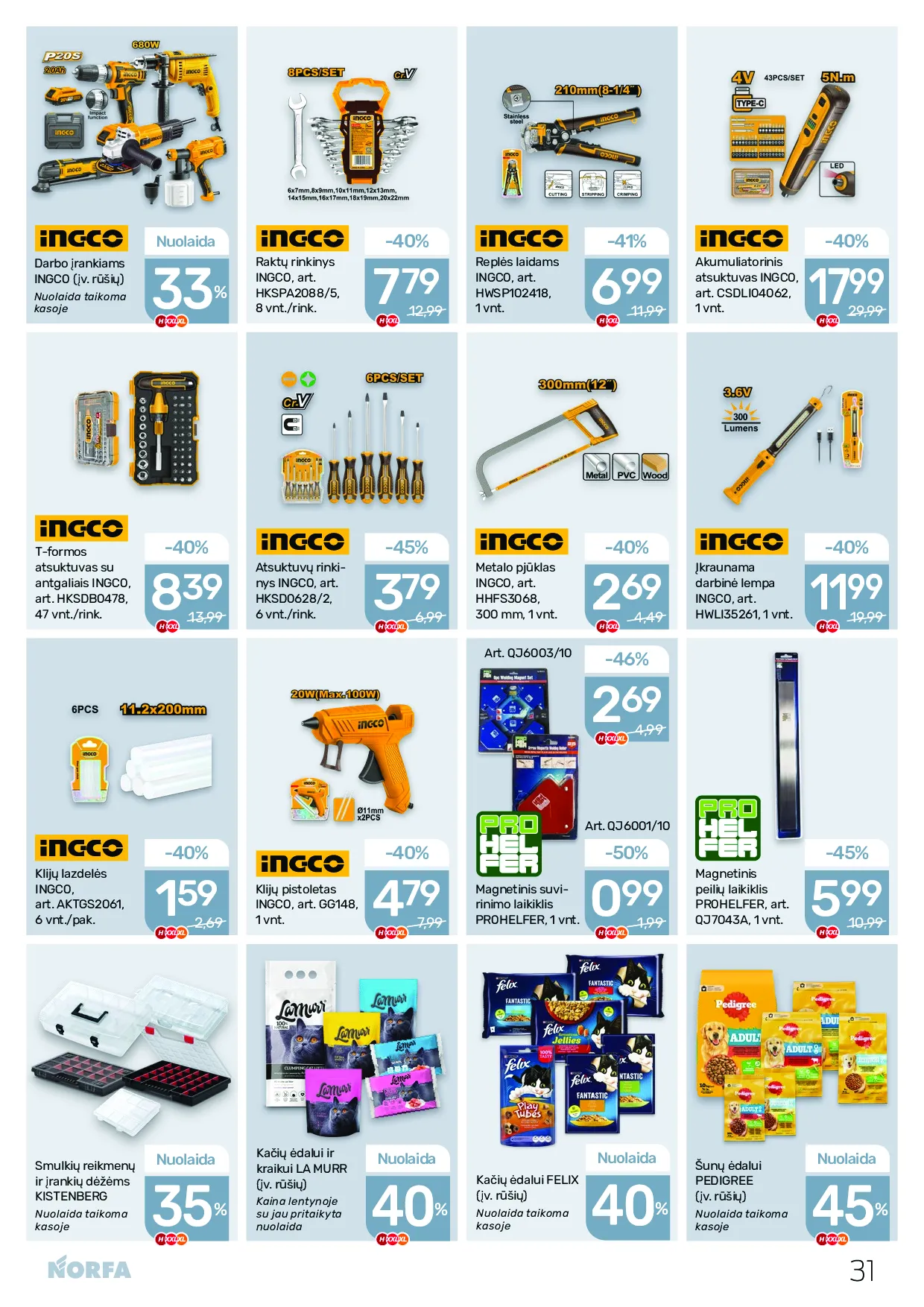 Norfa akcijų leidinys nr. 26 – 31 psl.