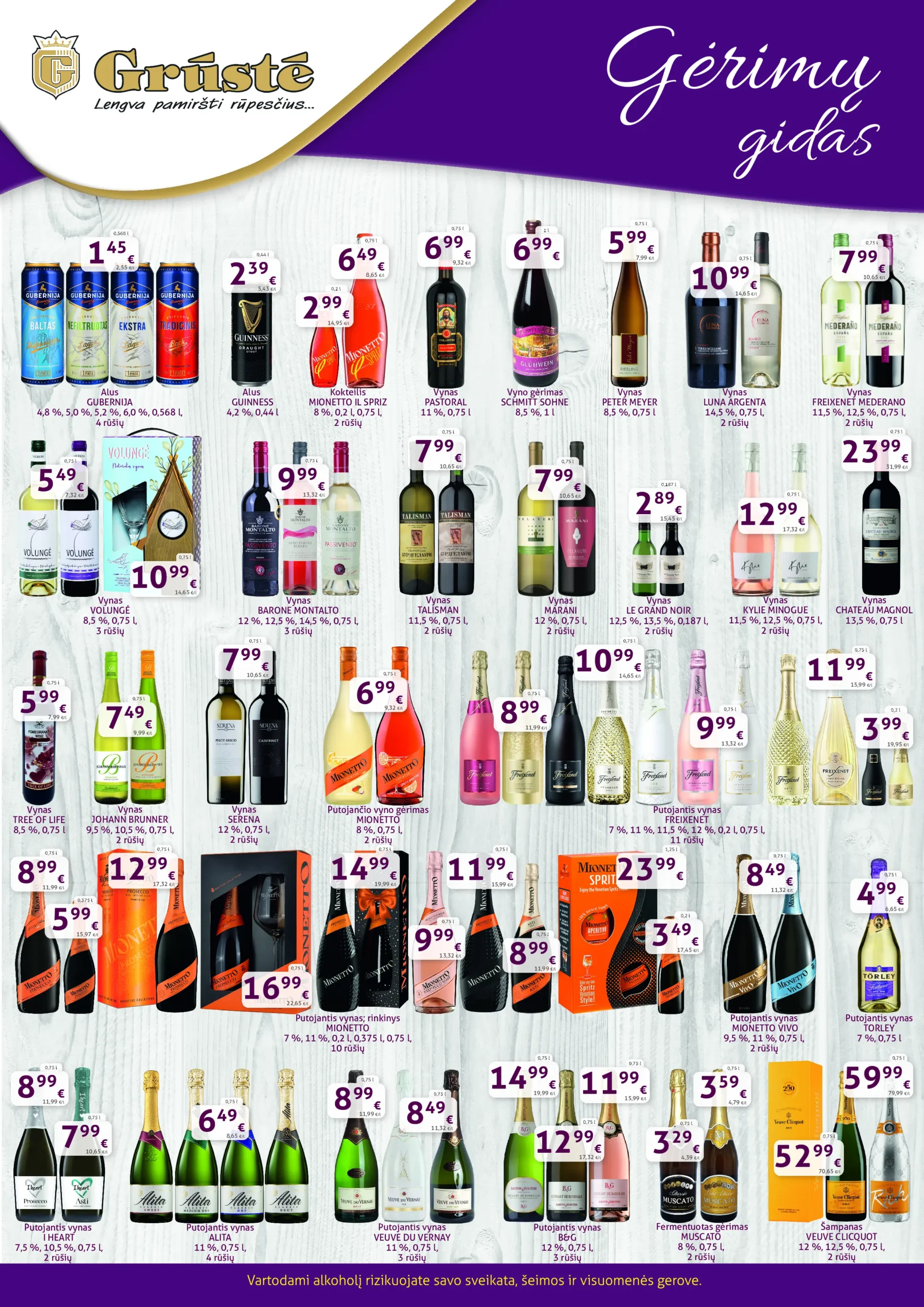 grūstė gėrimų gidas