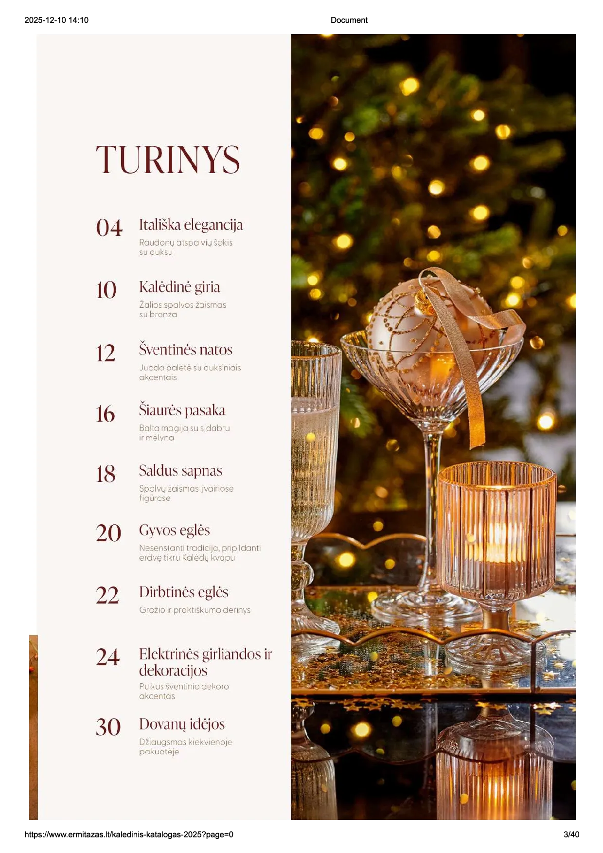 Ermitažo Kalėdinis katalogas – 3 psl.