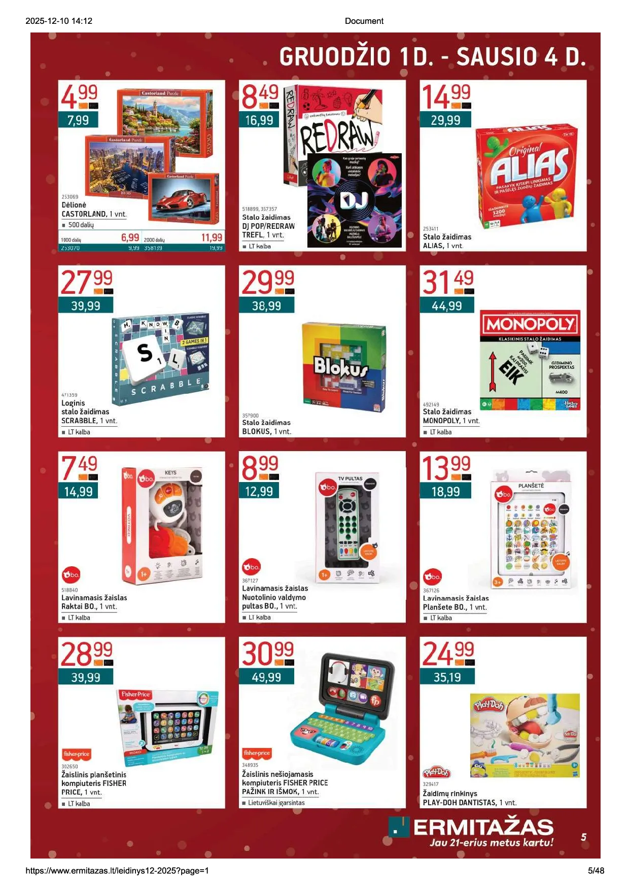 Ermitažo akcijų leidinys nr. 12 – 5 psl.