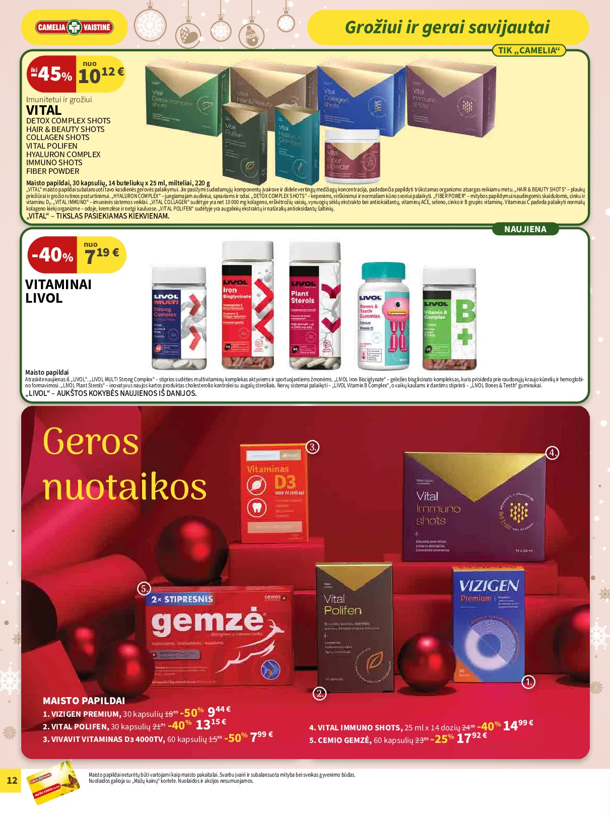 Camelia akcijų leidinys – 12 psl.