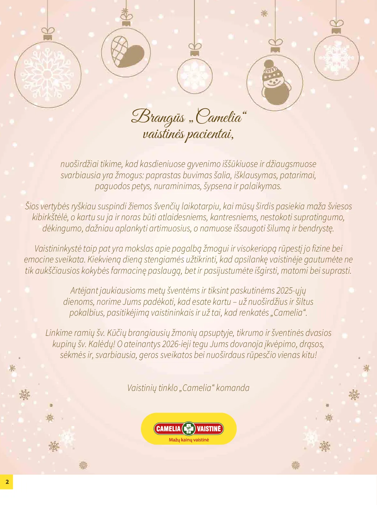 Camelia akcijų leidinys – 2 psl.
