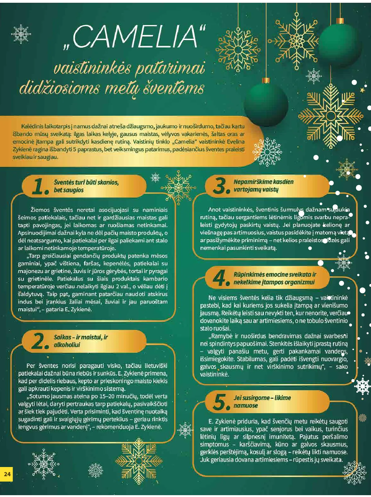 Camelia akcijų leidinys – 24 psl.