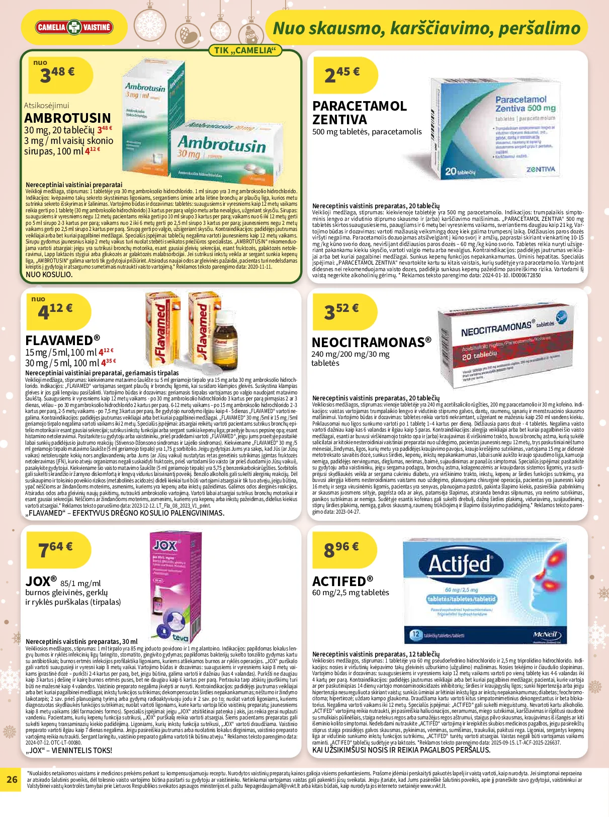 Camelia akcijų leidinys – 26 psl.