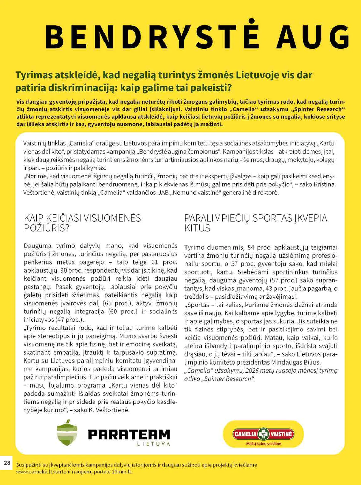 Camelia akcijų leidinys – 28 psl.