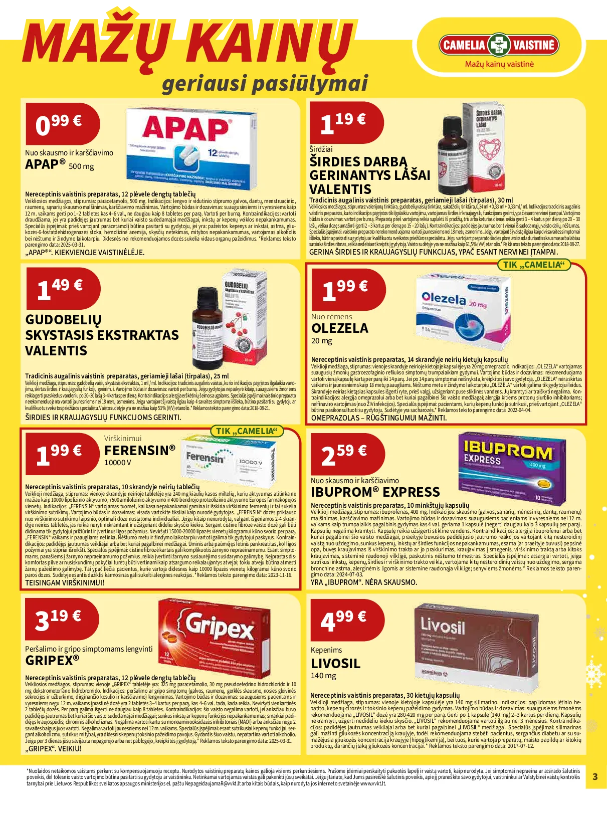 Camelia akcijų leidinys – 3 psl.