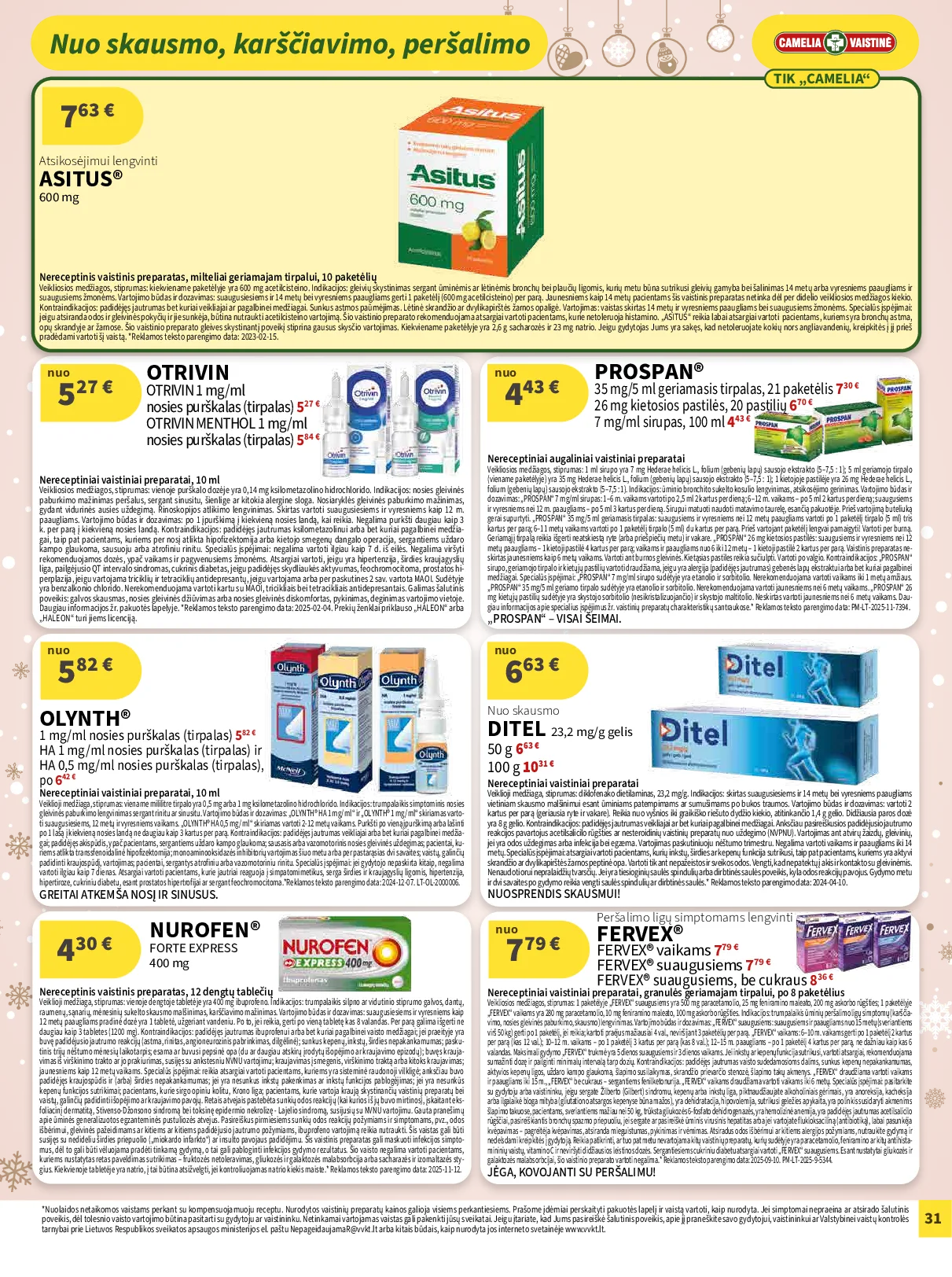 Camelia akcijų leidinys – 31 psl.