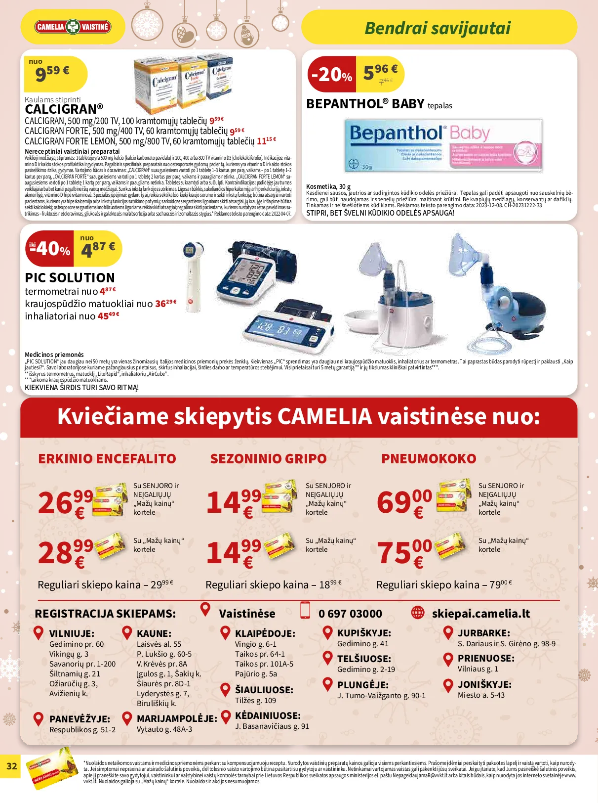Camelia akcijų leidinys – 32 psl.