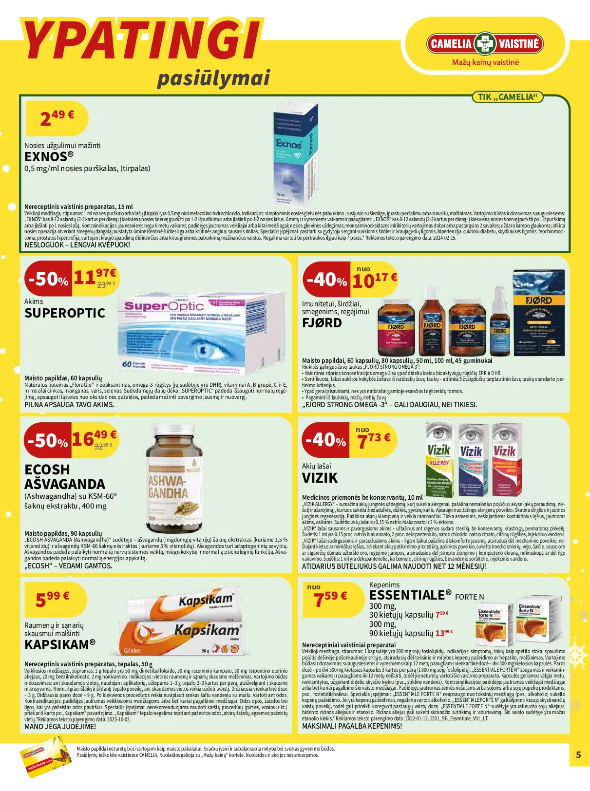 Camelia akcijų leidinys – 5 psl.