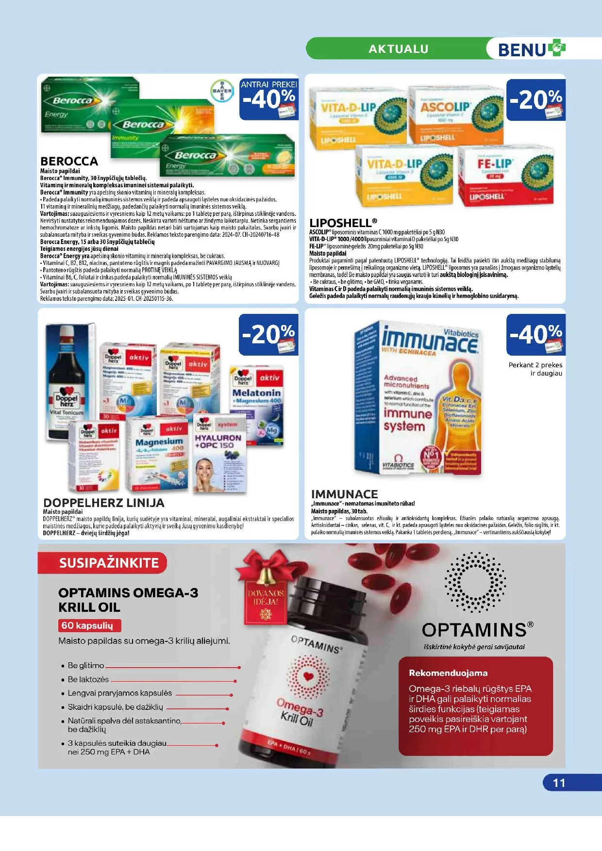 Benu vaistinės akcijų leidinys – 11 psl.