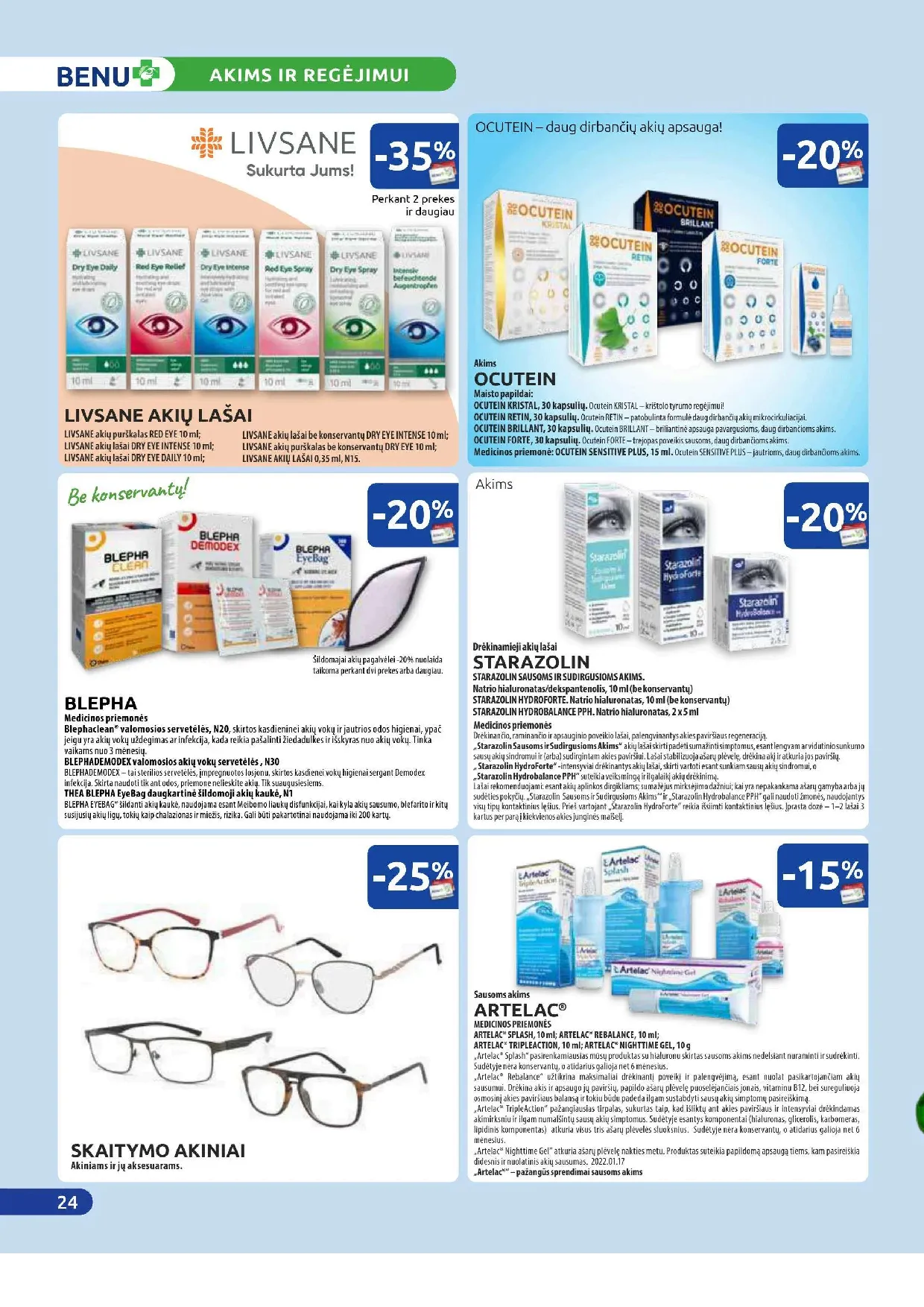 Benu vaistinės akcijų leidinys – 24 psl.