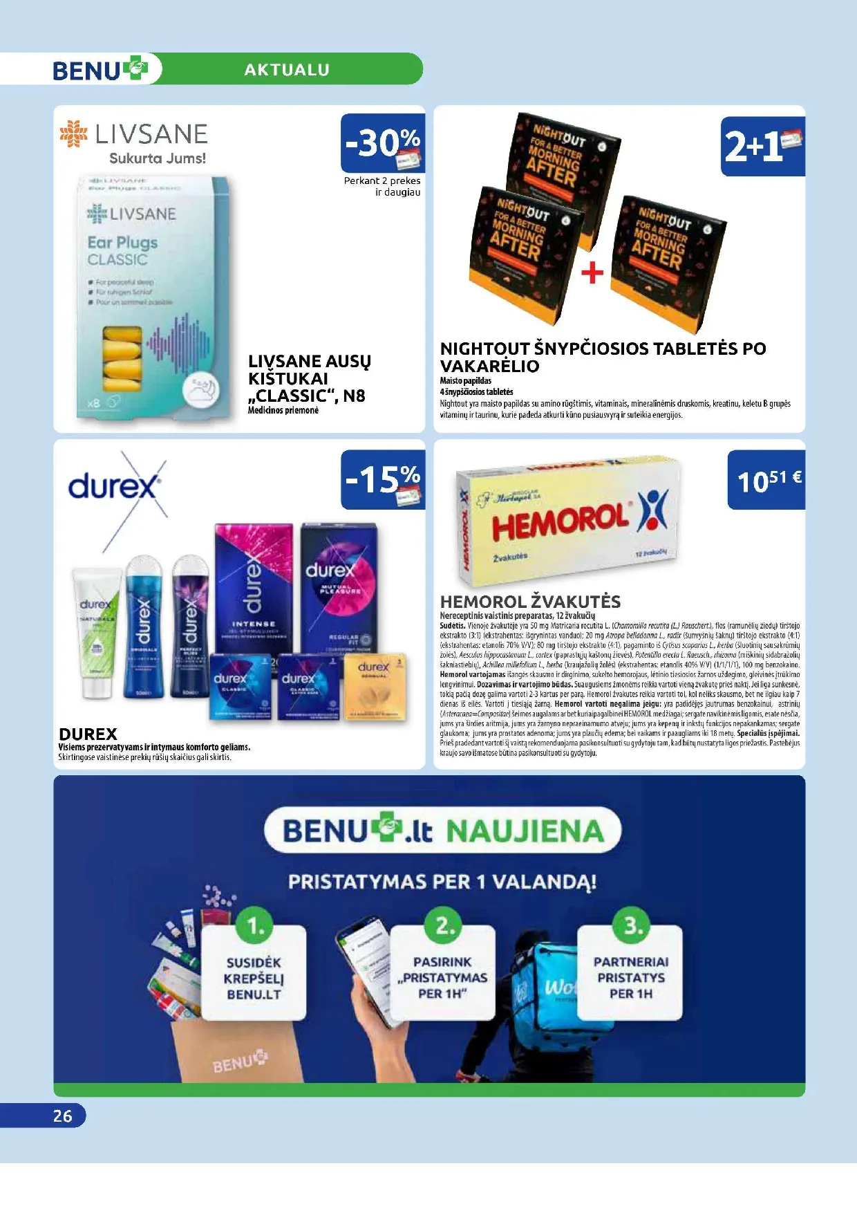 Benu vaistinės akcijų leidinys – 26 psl.