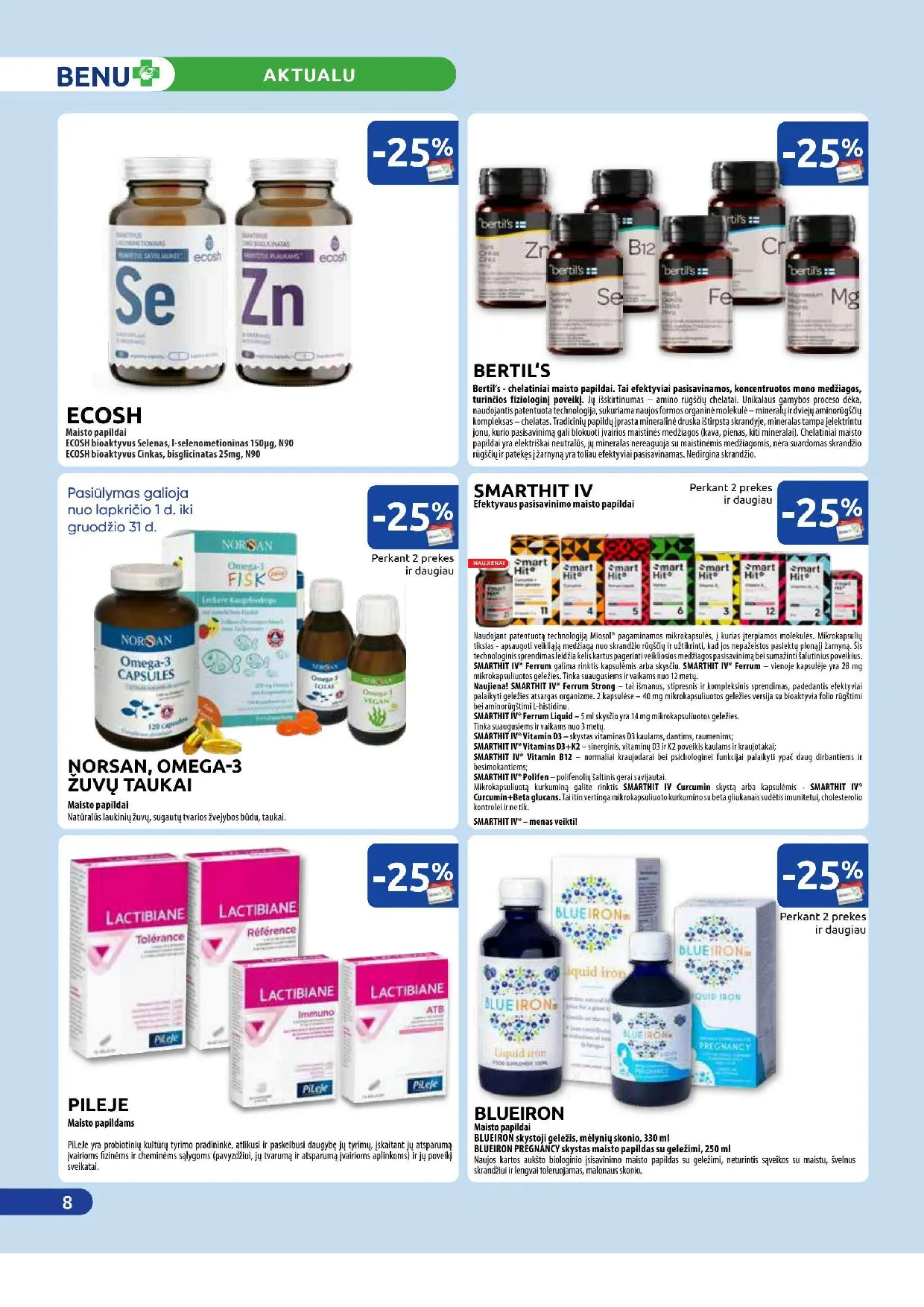 Benu vaistinės akcijų leidinys – 8 psl.