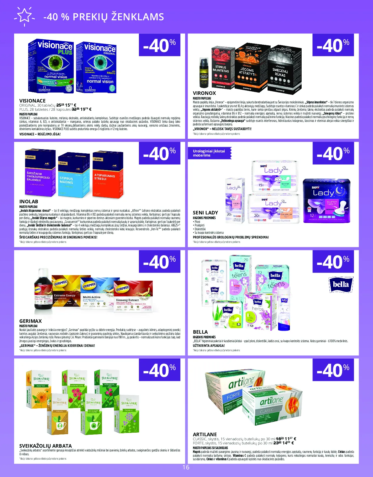 Norfa vaistinės akcijų leidinys – 16 psl.