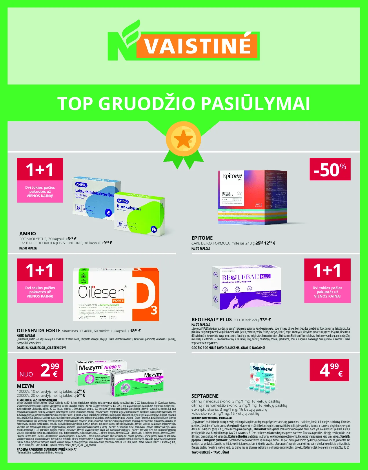 Norfa vaistinės akcijų leidinys – 2 psl.