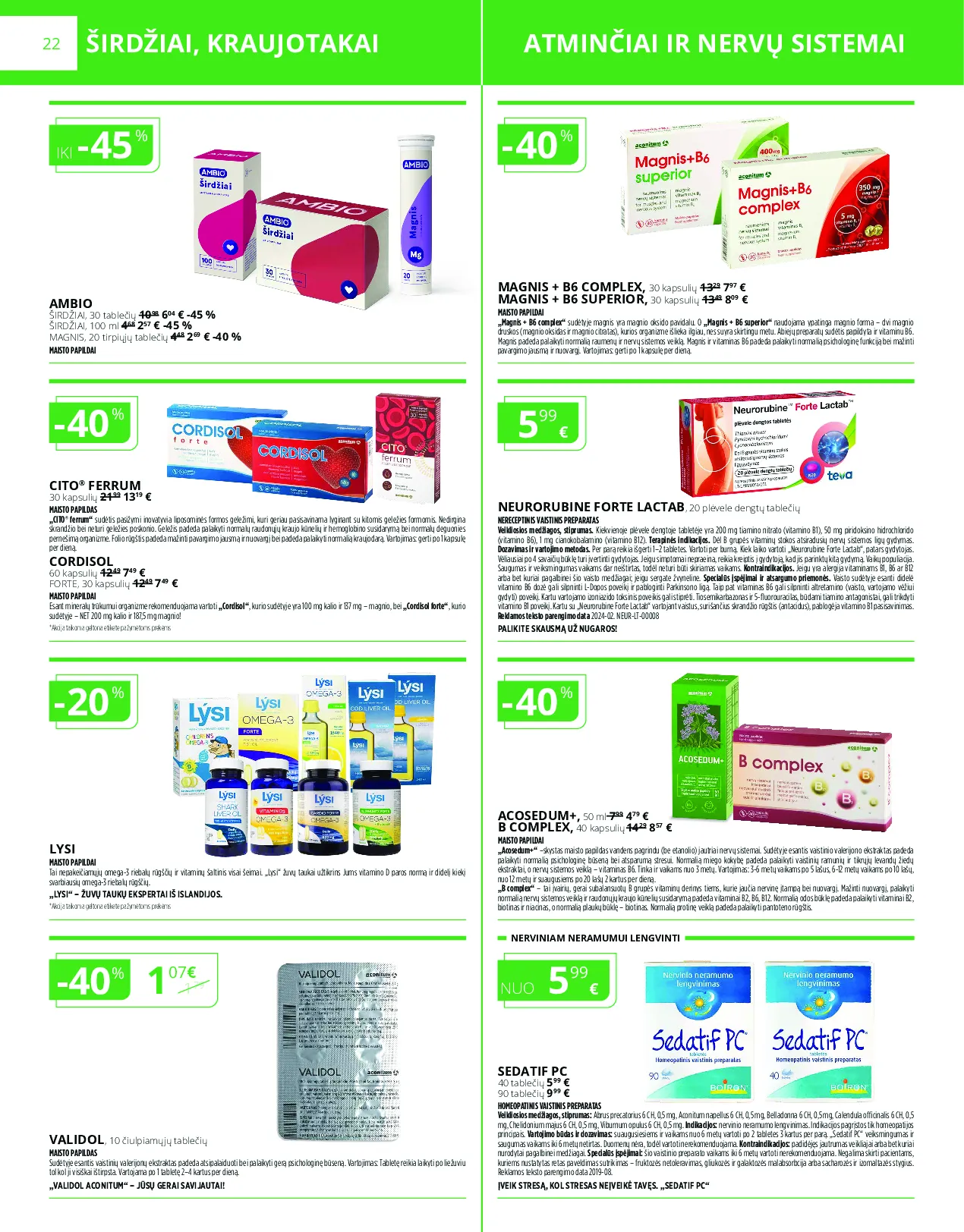 Norfa vaistinės akcijų leidinys – 22 psl.