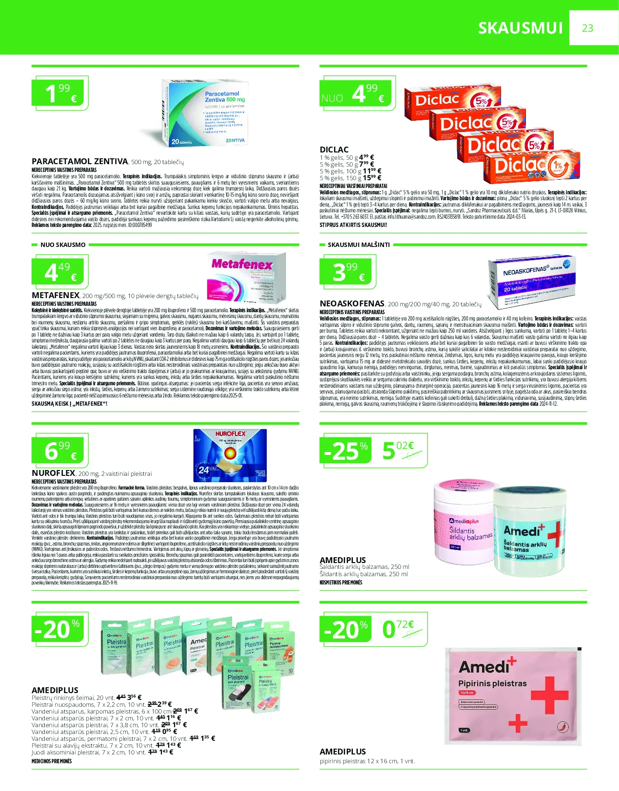 Norfa vaistinės akcijų leidinys – 23 psl.