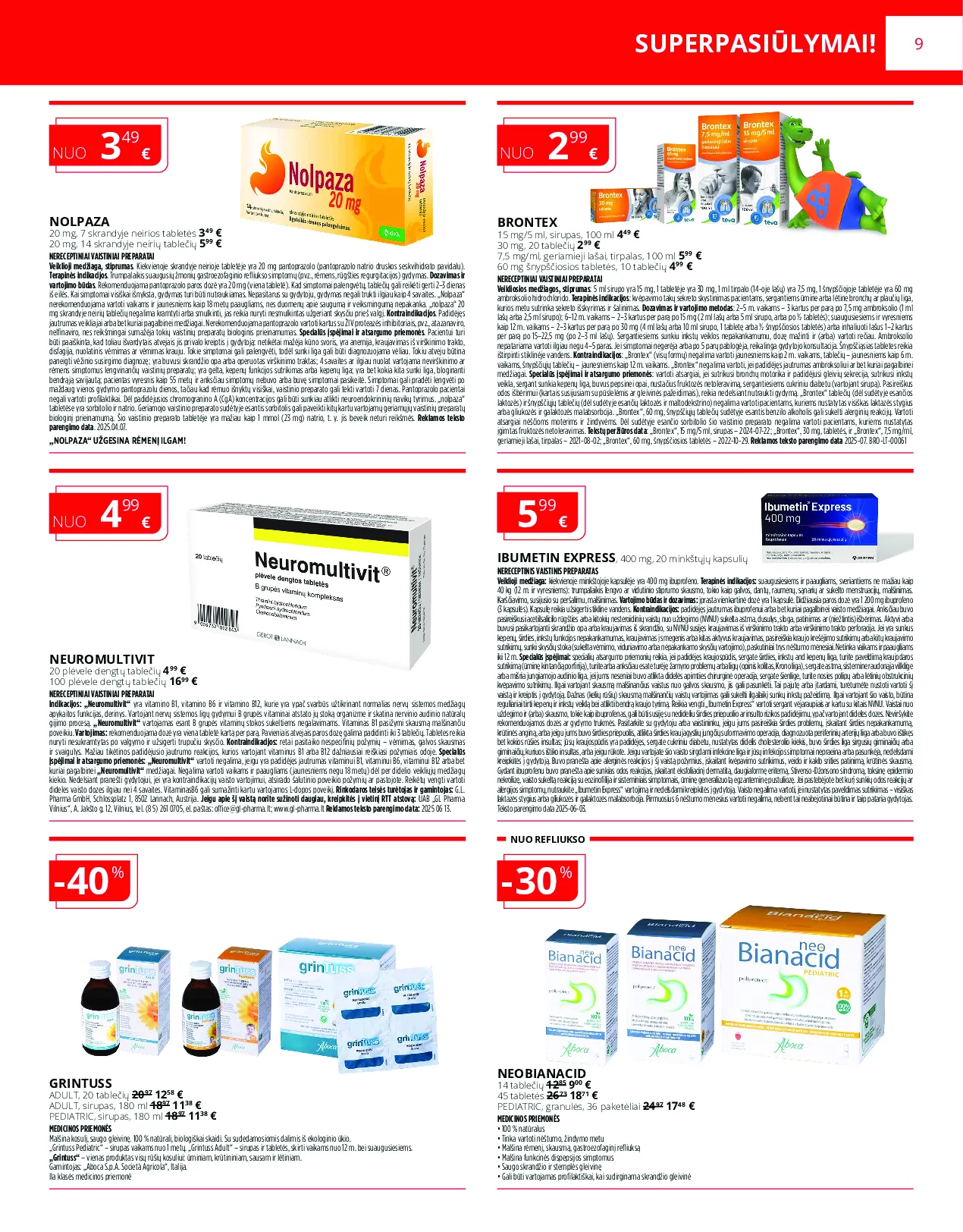 Norfa vaistinės akcijų leidinys – 9 psl.