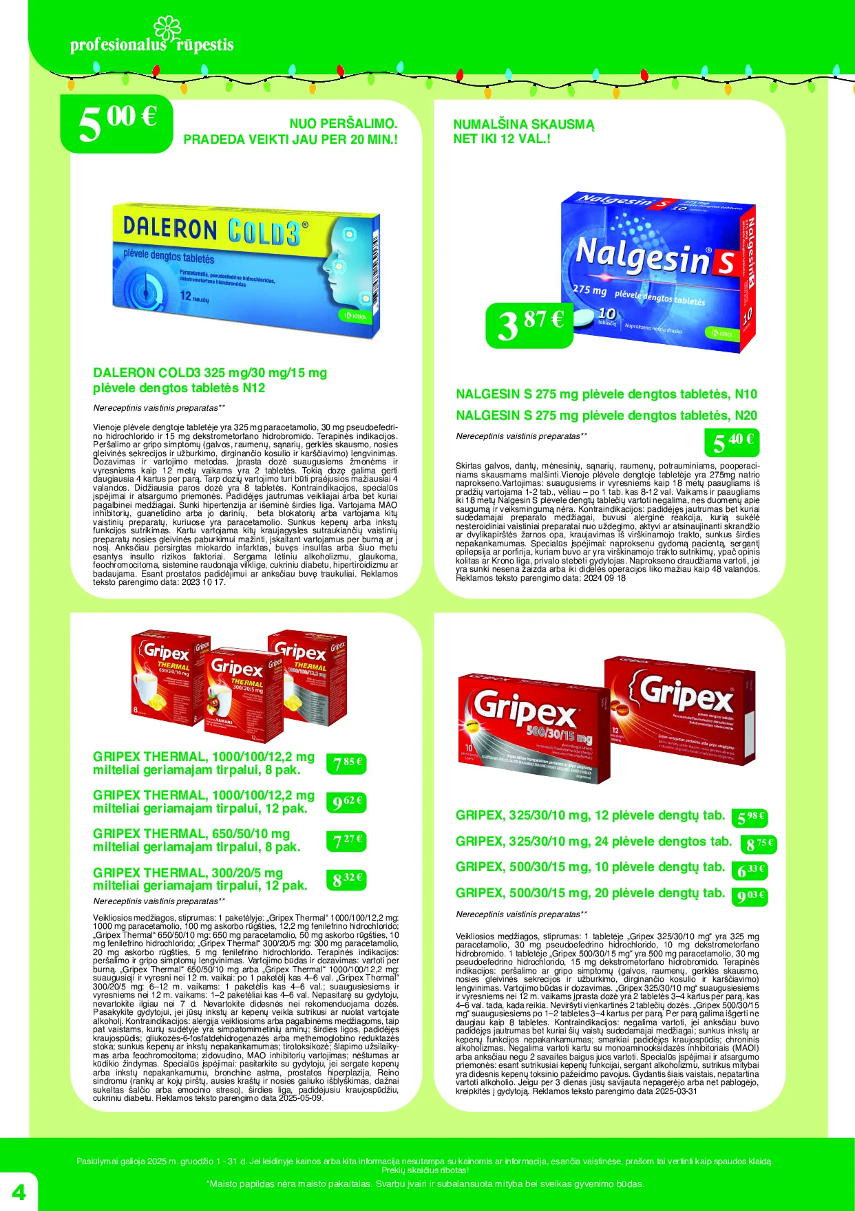 Ramunėlės vaistinės akcijų leidinys – 4 psl.