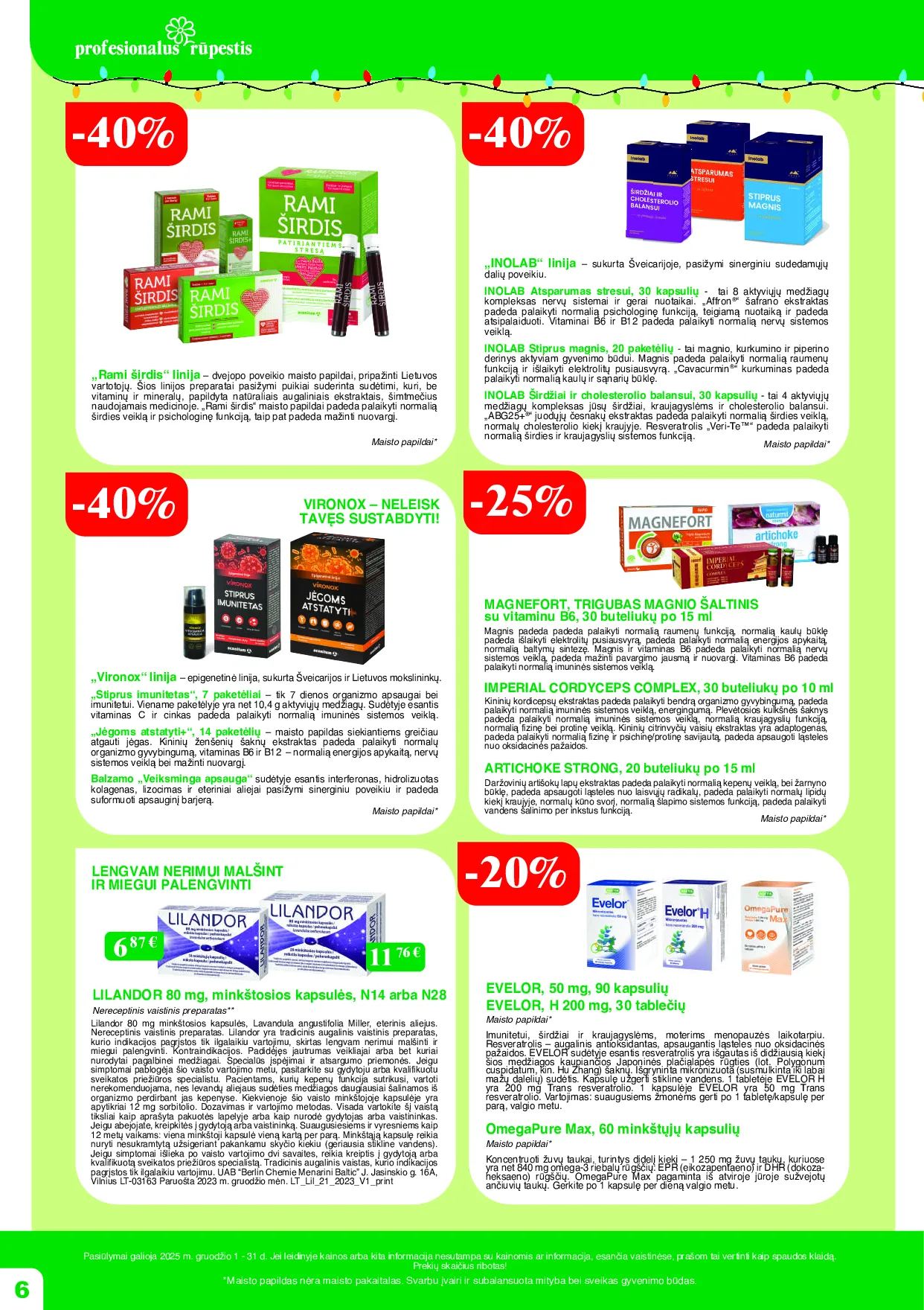 Ramunėlės vaistinės akcijų leidinys – 6 psl.