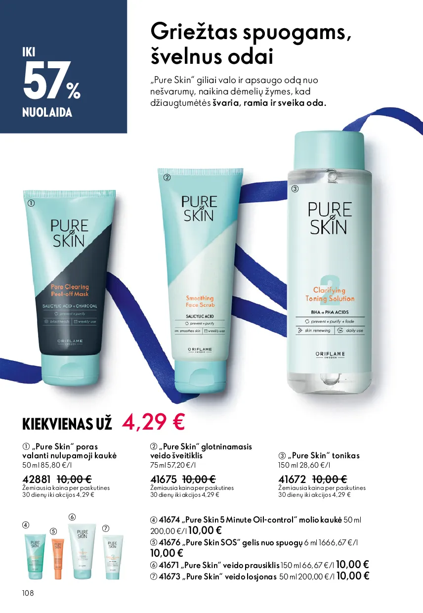 Oriflame akcijų katalogas – 108 psl.