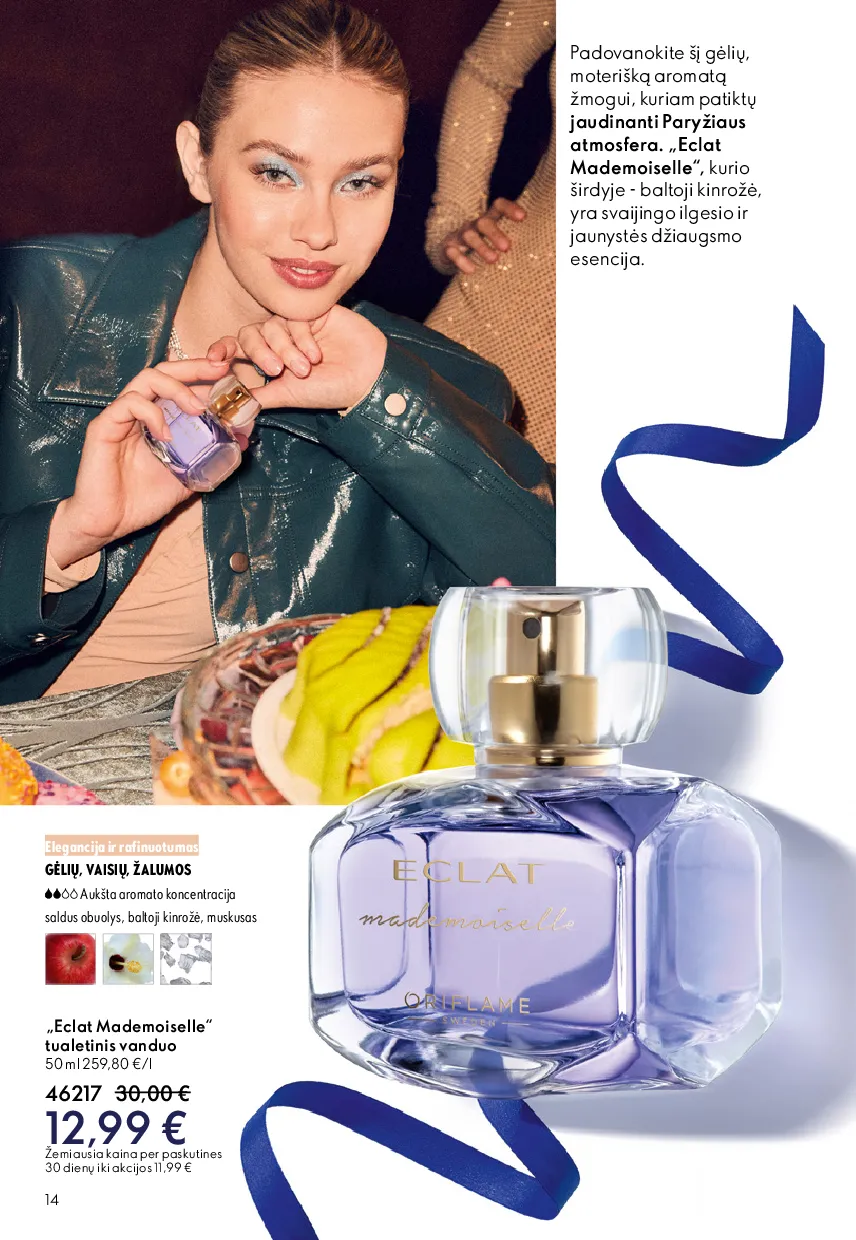 Oriflame akcijų katalogas – 14 psl.
