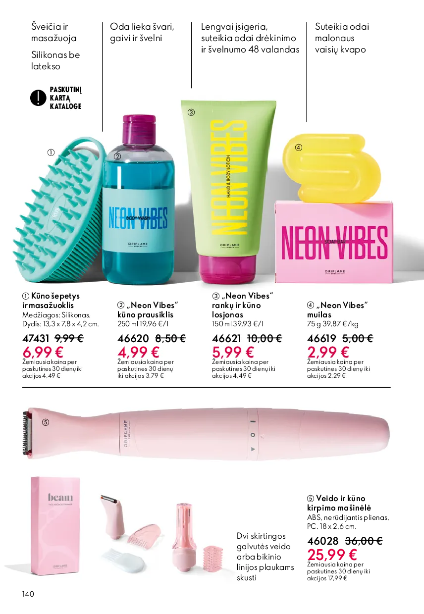 Oriflame akcijų katalogas – 140 psl.
