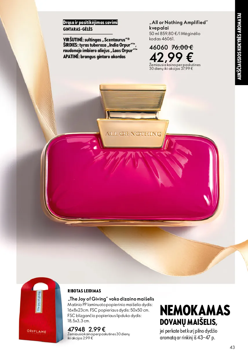 Oriflame akcijų katalogas – 43 psl.