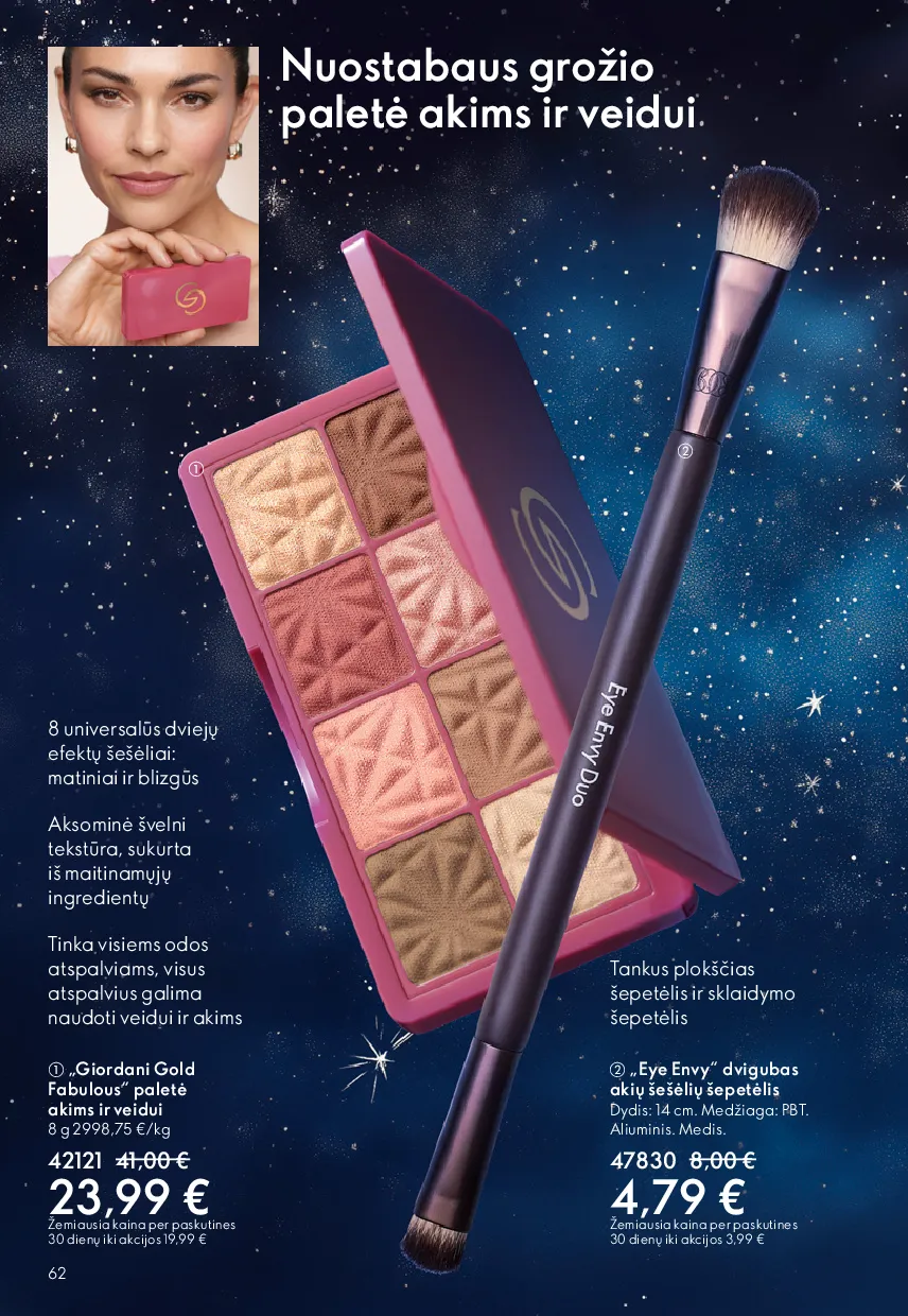 Oriflame akcijų katalogas – 62 psl.